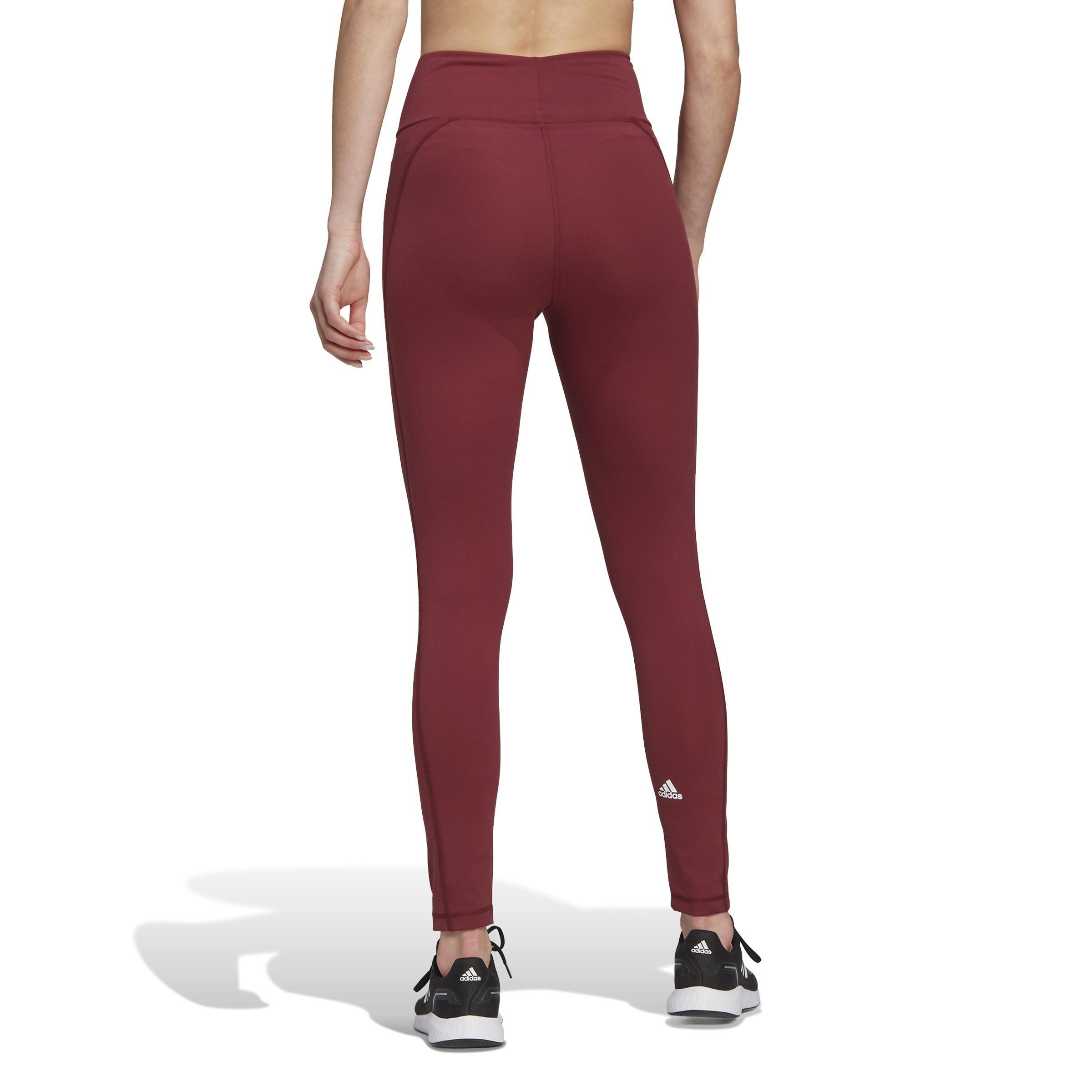 Yoga Essentials High-Waisted Leggings, Burgundy, , large image number 2