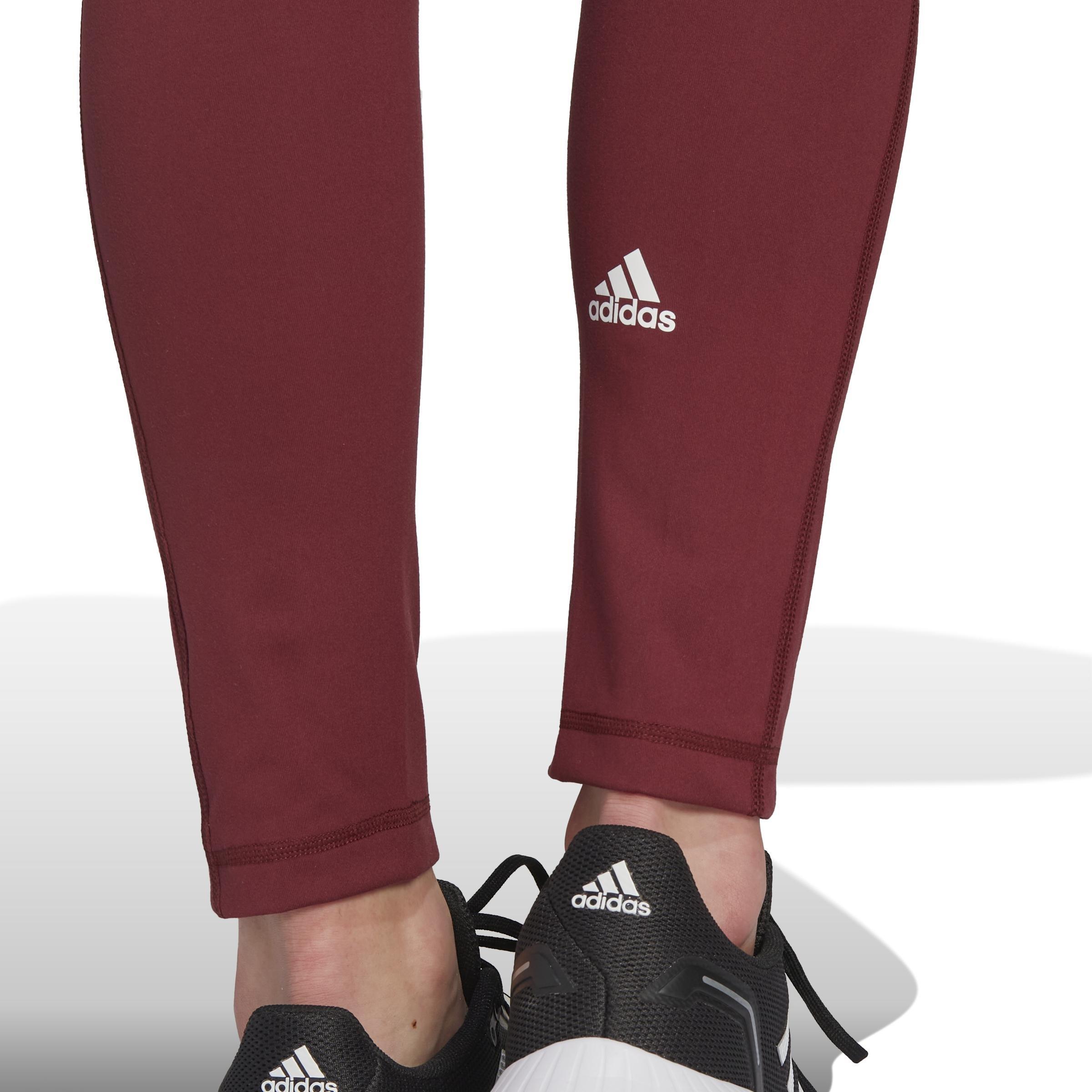 Yoga Essentials High-Waisted Leggings, Burgundy, , large image number 3