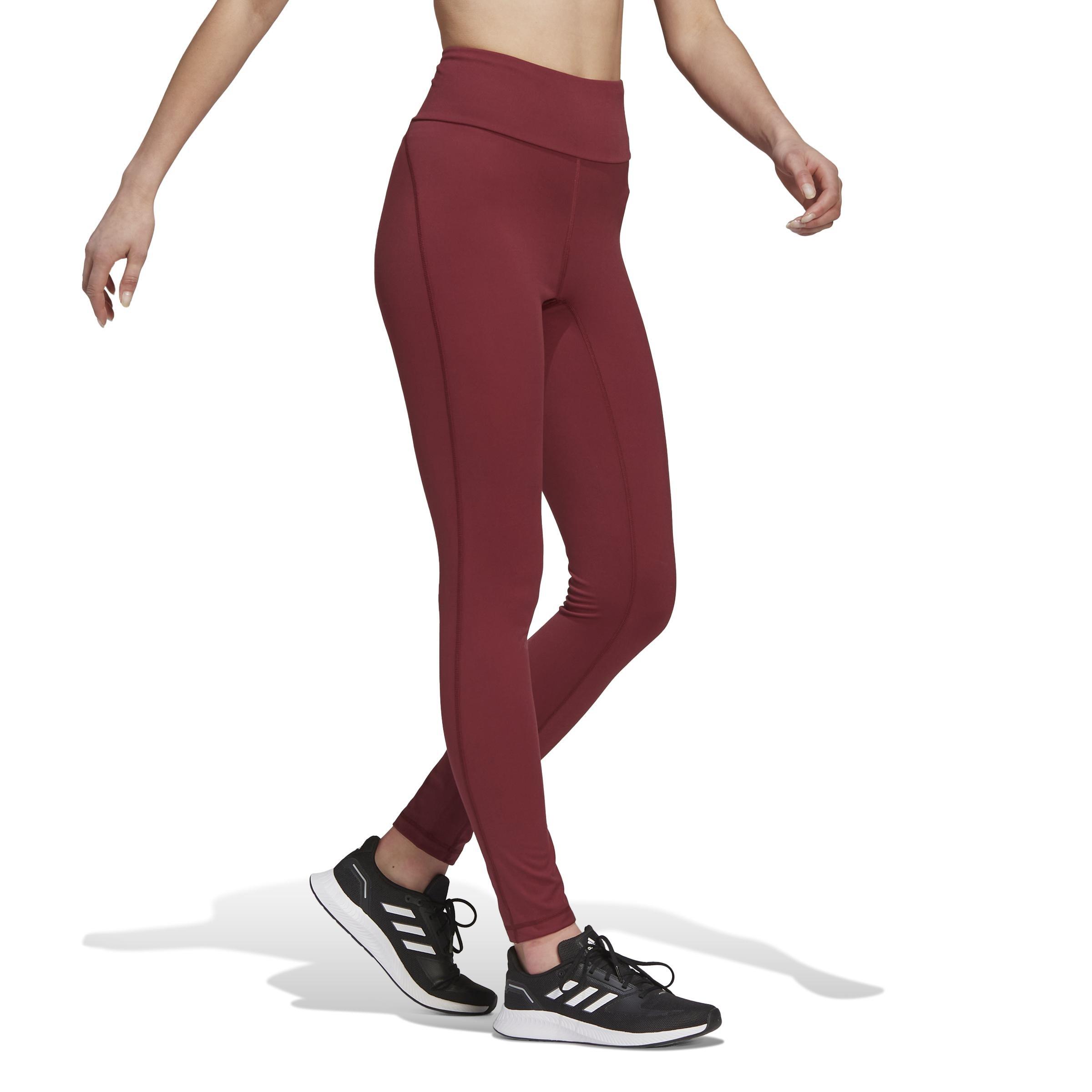 Yoga Essentials High-Waisted Leggings, Burgundy, , large image number 7