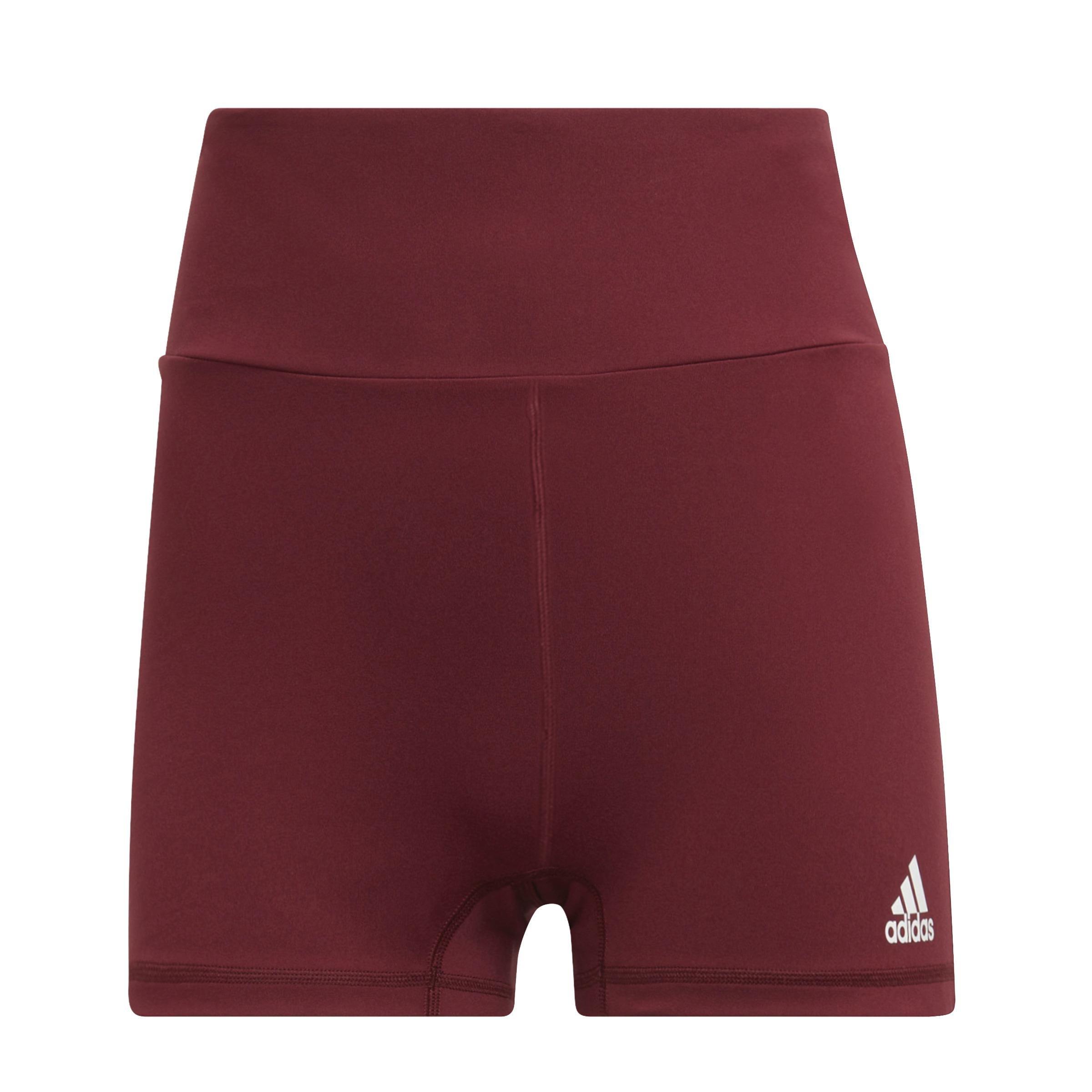Yoga Essentials High-Waisted Short Leggings, Burgundy, A901_ONE, large image number 1