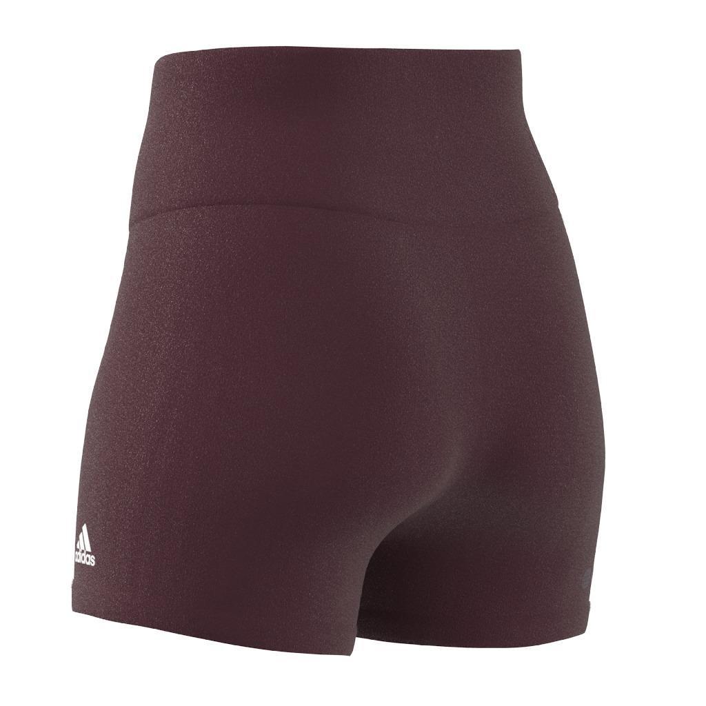 Women Yoga Essentials High-Waisted Short Leggings, Burgundy, A901_ONE, large image number 6