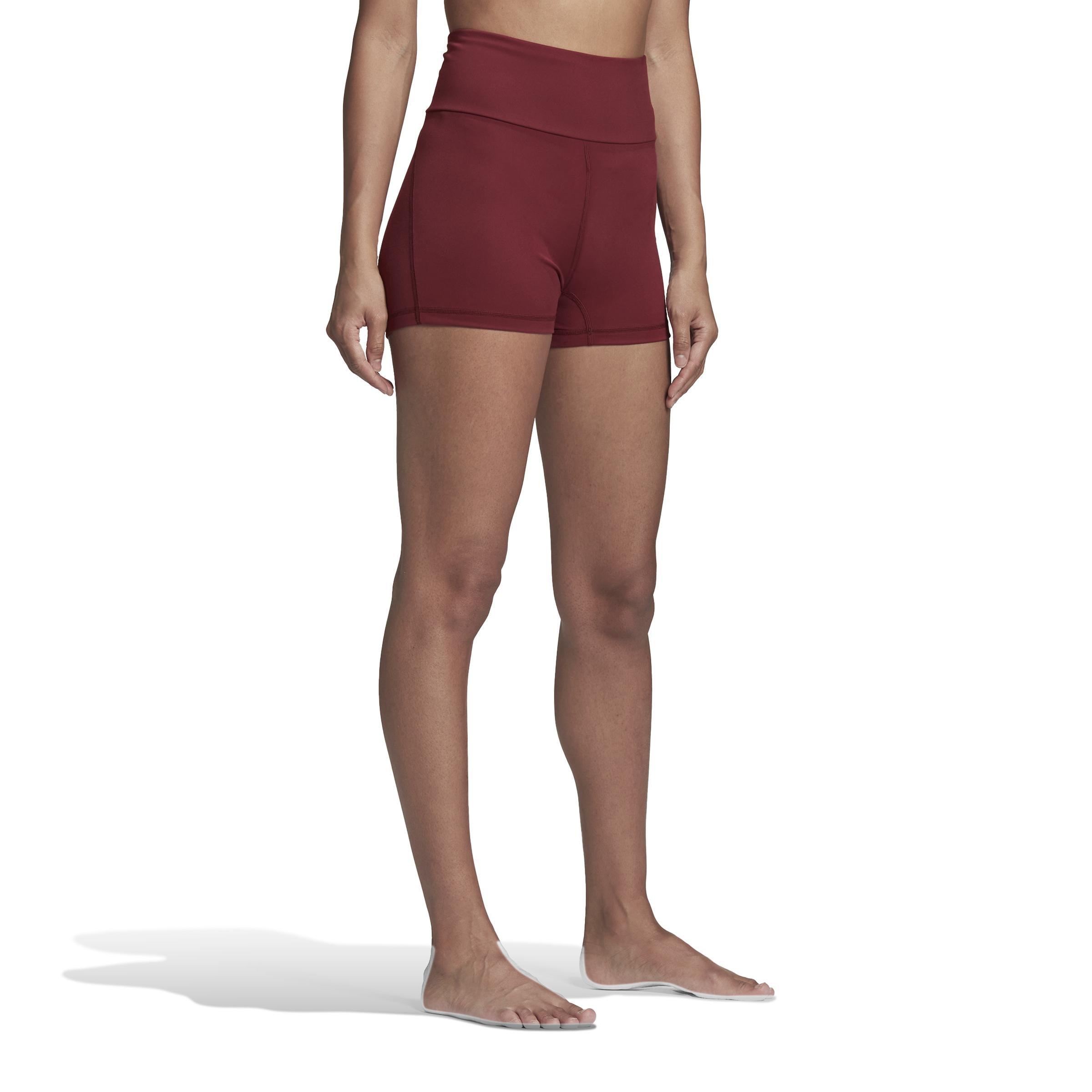 Women Yoga Essentials High-Waisted Short Leggings, Burgundy, A901_ONE, large image number 9