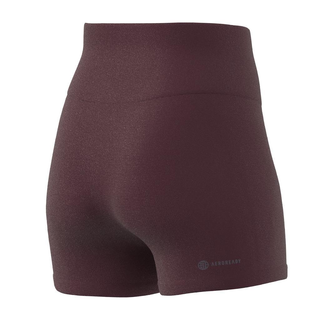 Women Yoga Essentials High-Waisted Short Leggings, Burgundy, A901_ONE, large image number 11