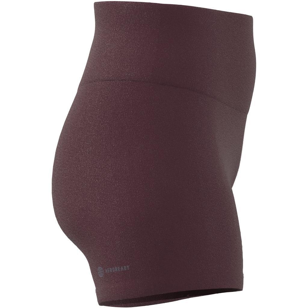 Women Yoga Essentials High-Waisted Short Leggings, Burgundy, A901_ONE, large image number 15