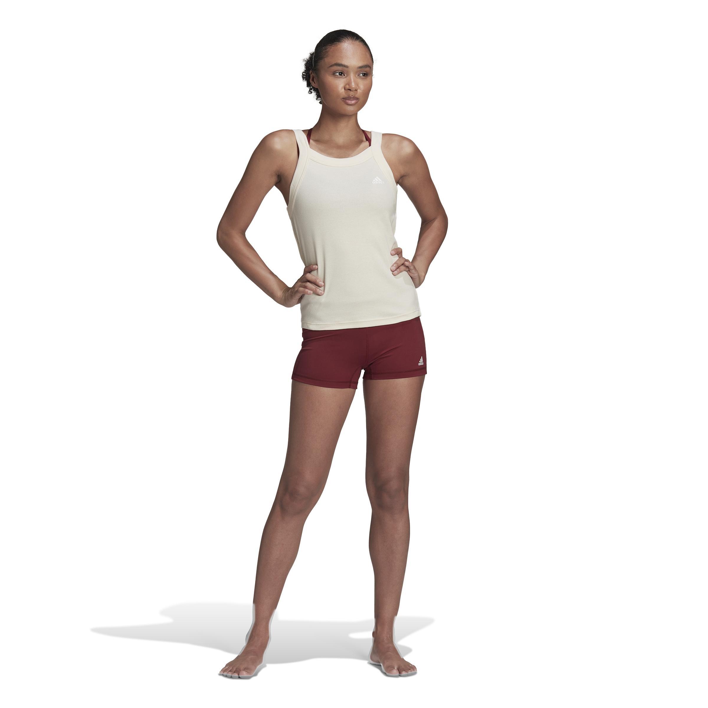 Yoga Essentials High-Waisted Short Leggings, Burgundy, A901_ONE, large image number 16