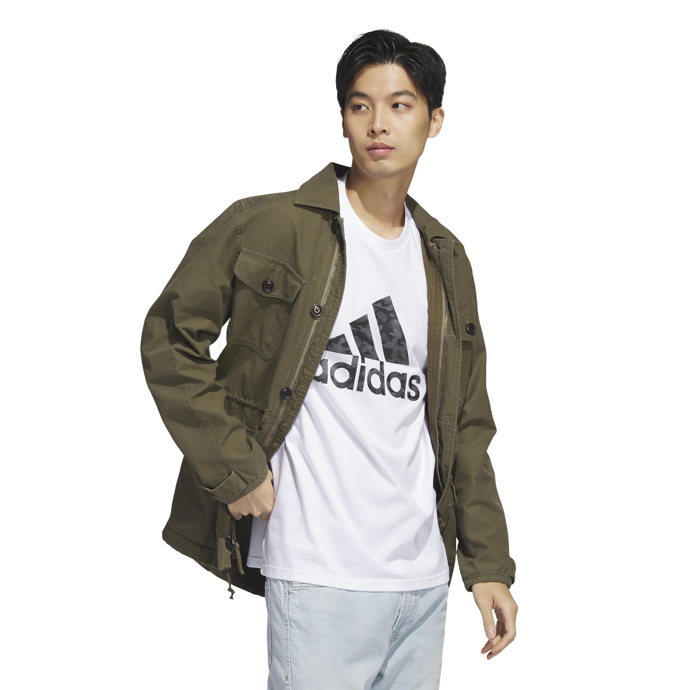 Camo Short Sleeve T-Shirt, White, A901_ONE, large image number 1