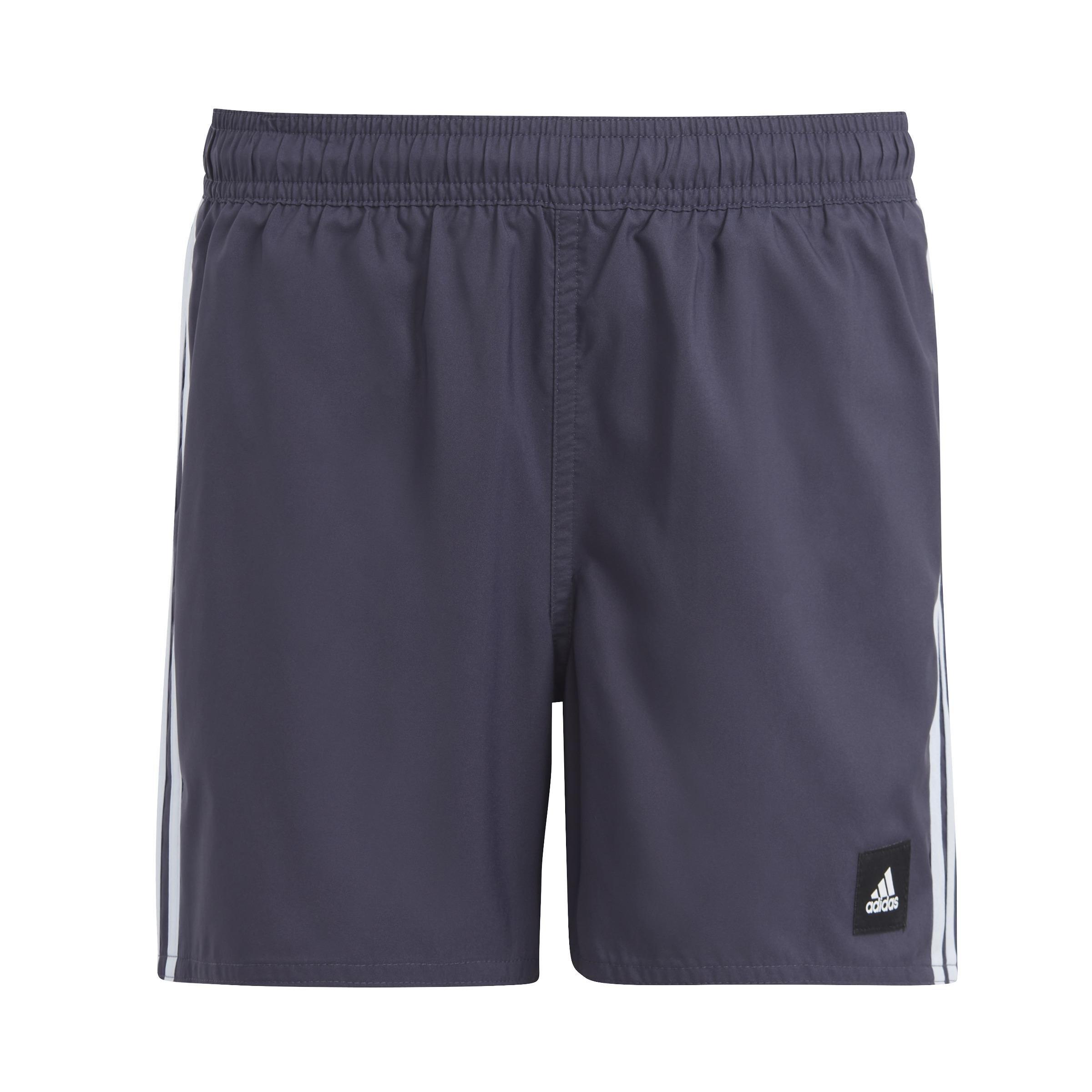 Kids 3-Stripes Swim Shorts, Blue, A901_ONE, large image number 1