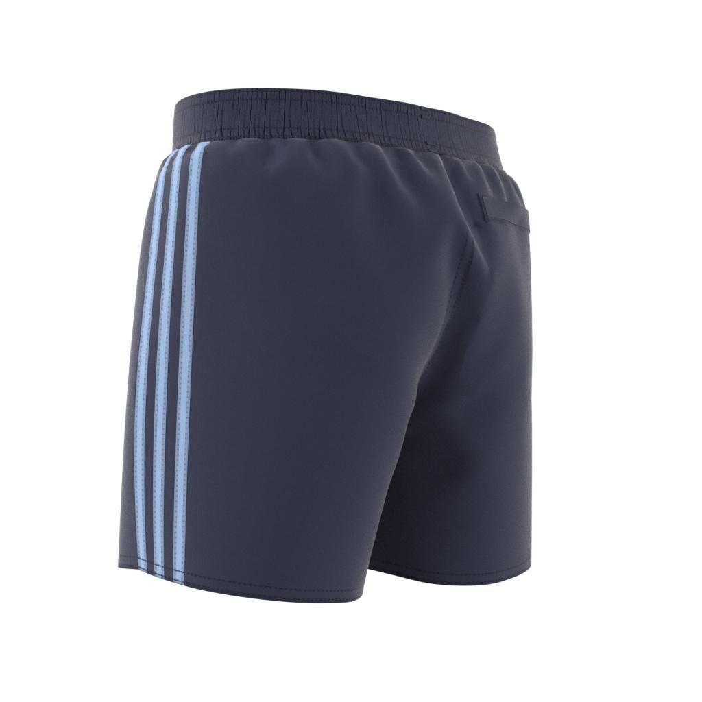 Kids 3-Stripes Swim Shorts, Blue, A901_ONE, large image number 7