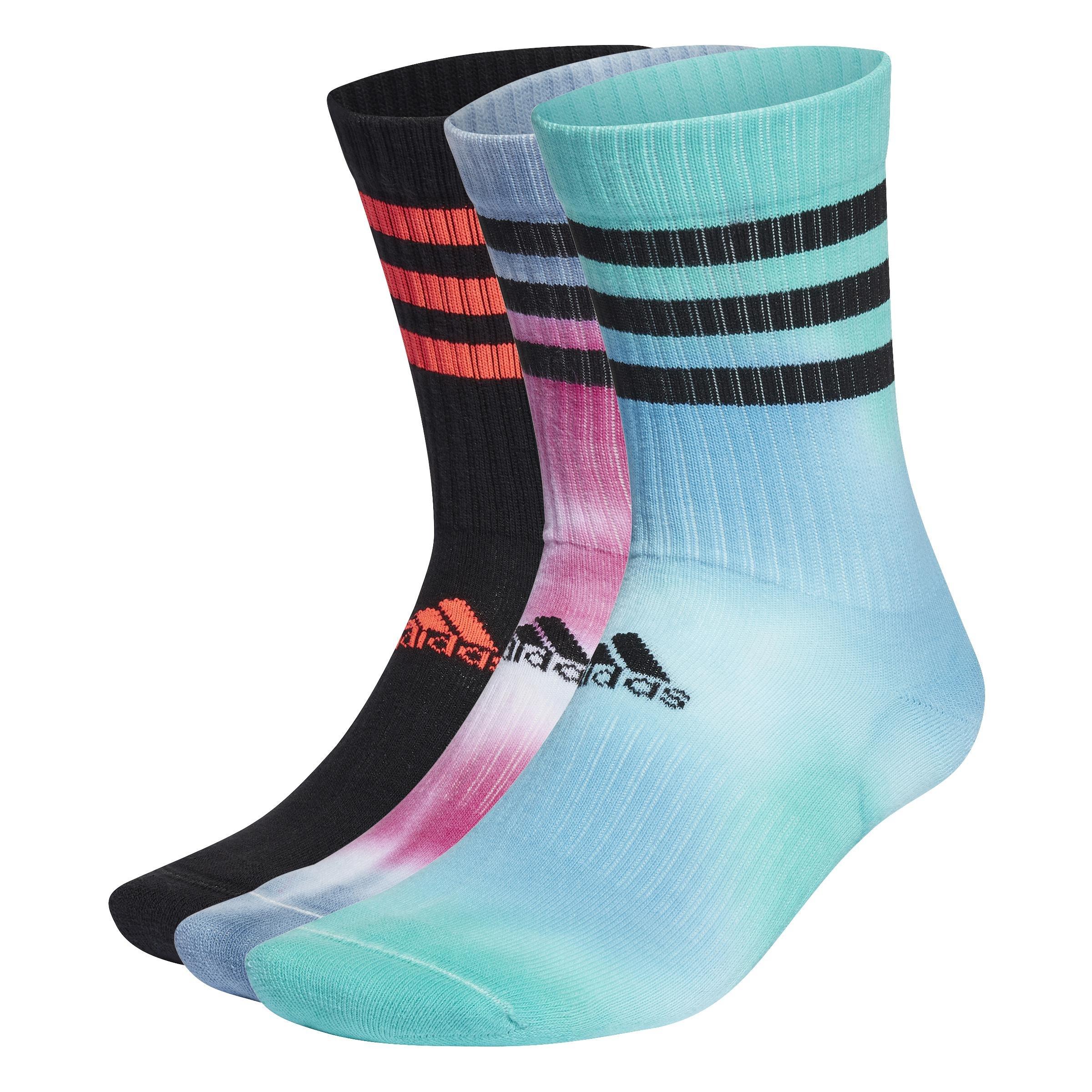 Unisex Tiro 3-Stripes Cushioned Crew Socks 3 Pairs, Multicolour, A901_ONE, large image number 0