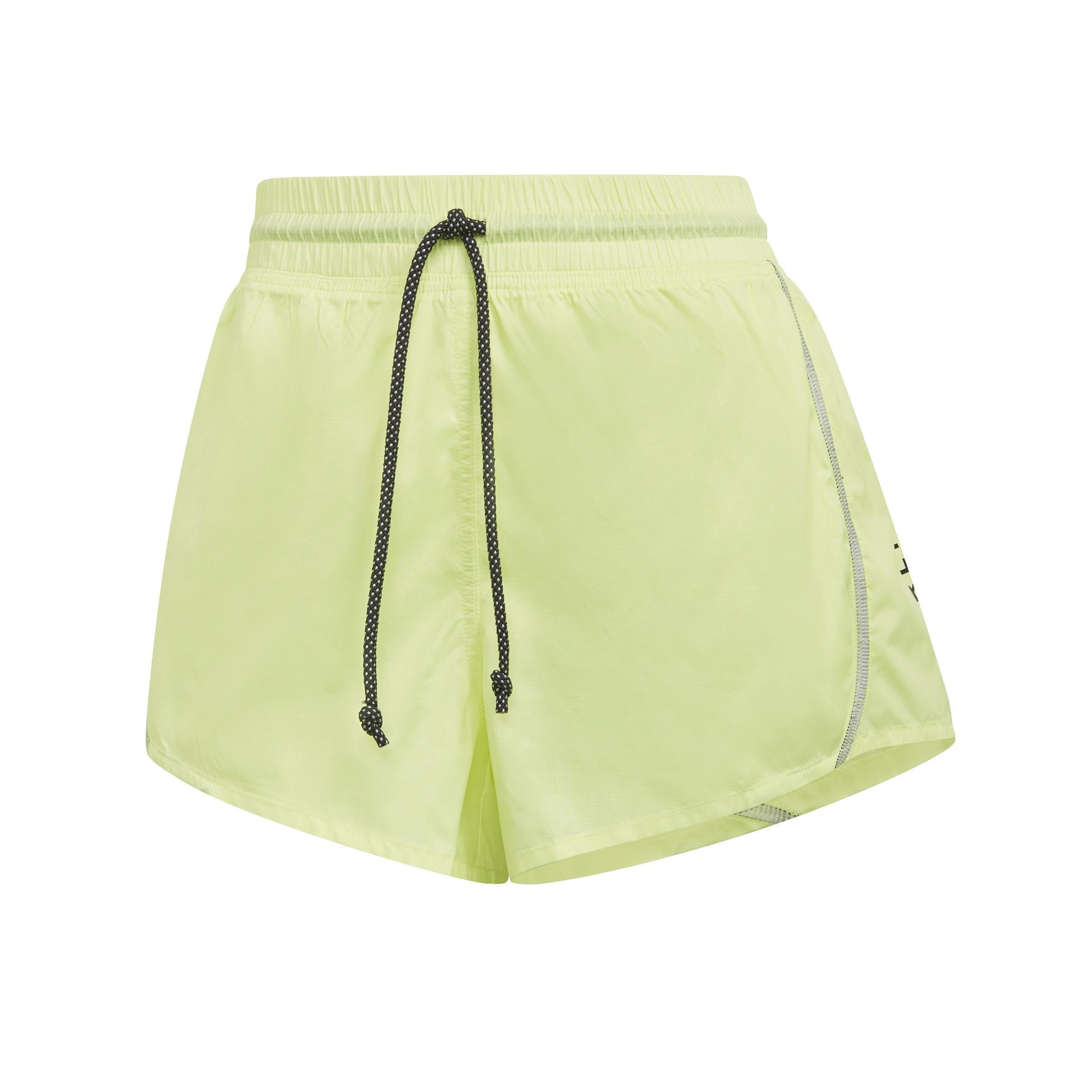 Women Karlie Kloss X Running Graphic Shorts, Yellow, A901_ONE, large image number 2