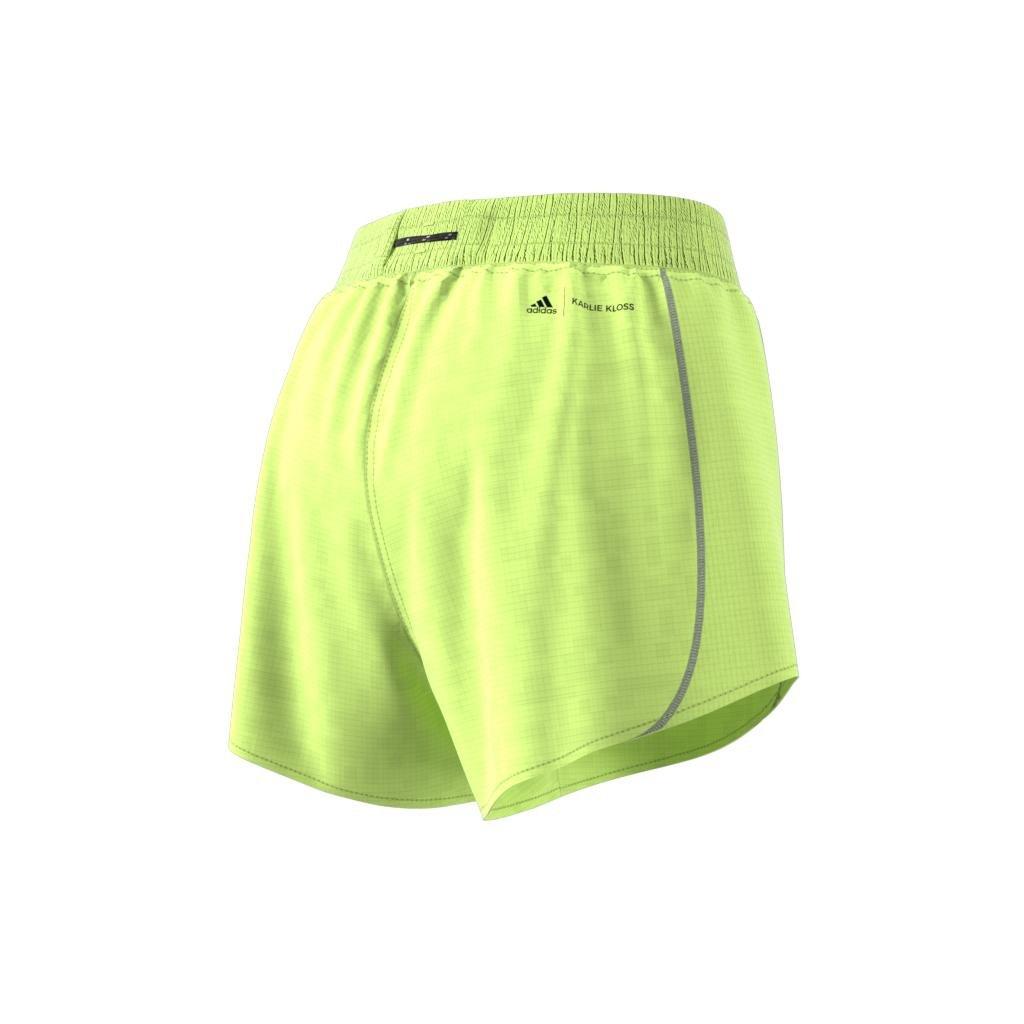 Women Karlie Kloss X Running Graphic Shorts, Yellow, A901_ONE, large image number 13