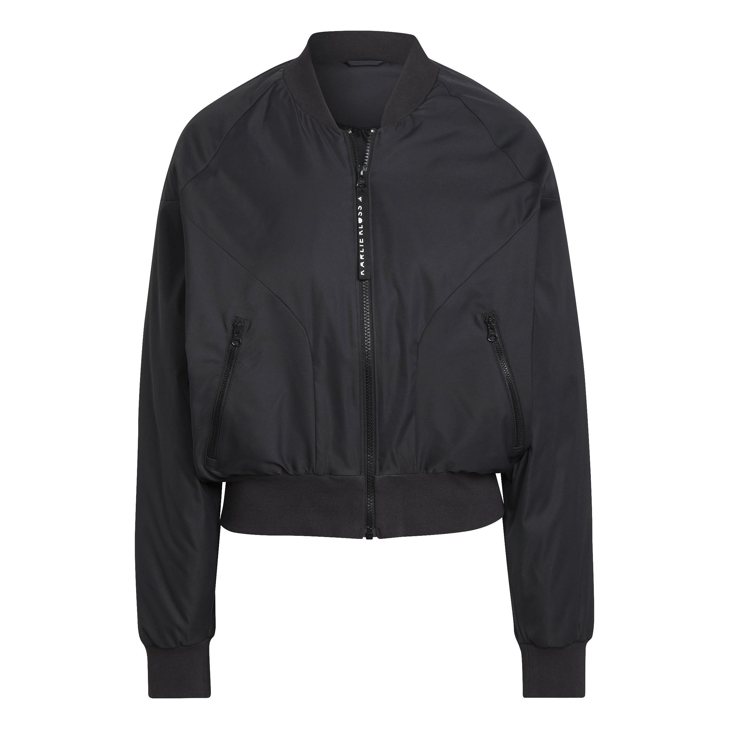 Karlie Kloss Bomber Jacket, Black, A901_ONE, large image number 2