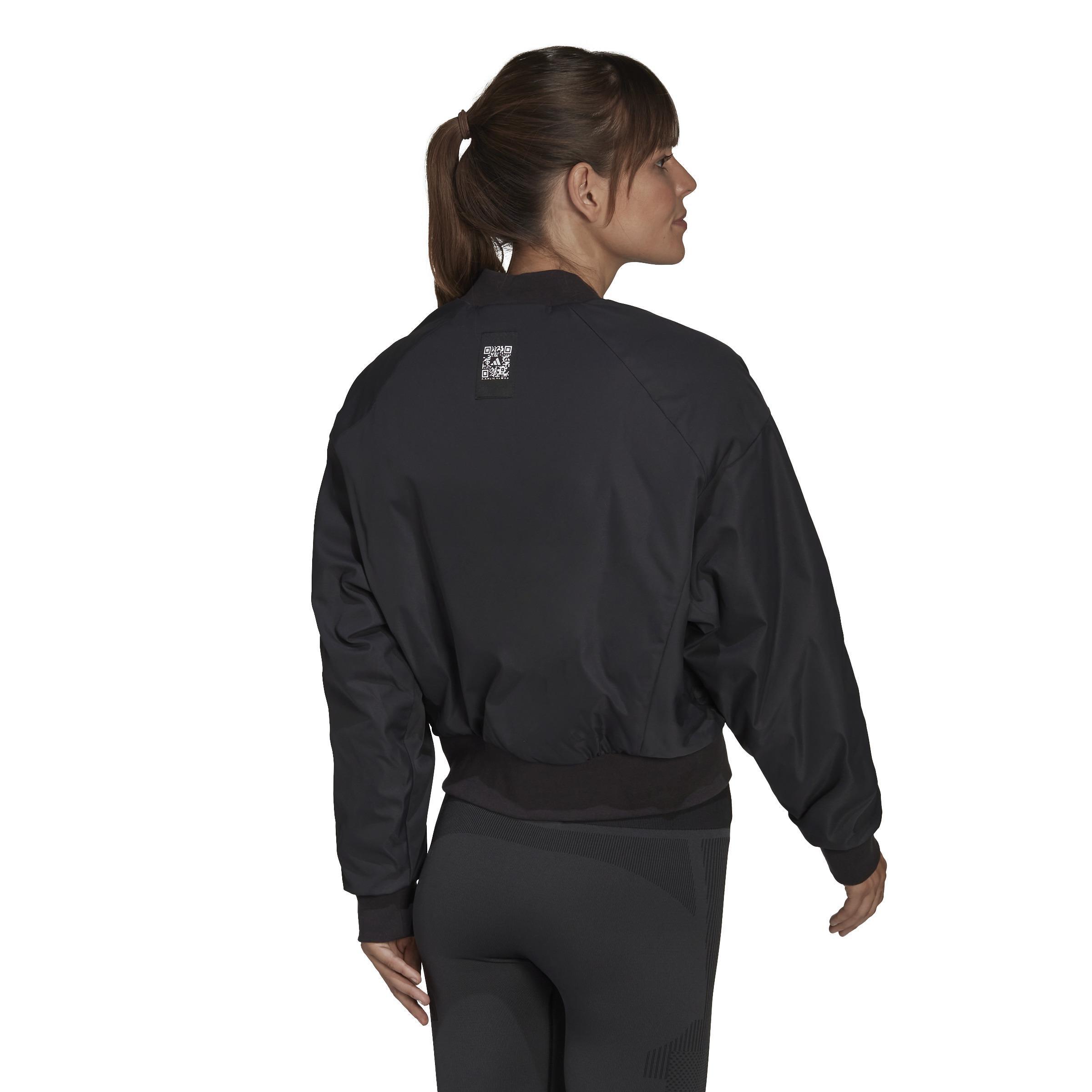 Karlie Kloss Bomber Jacket, Black, A901_ONE, large image number 3