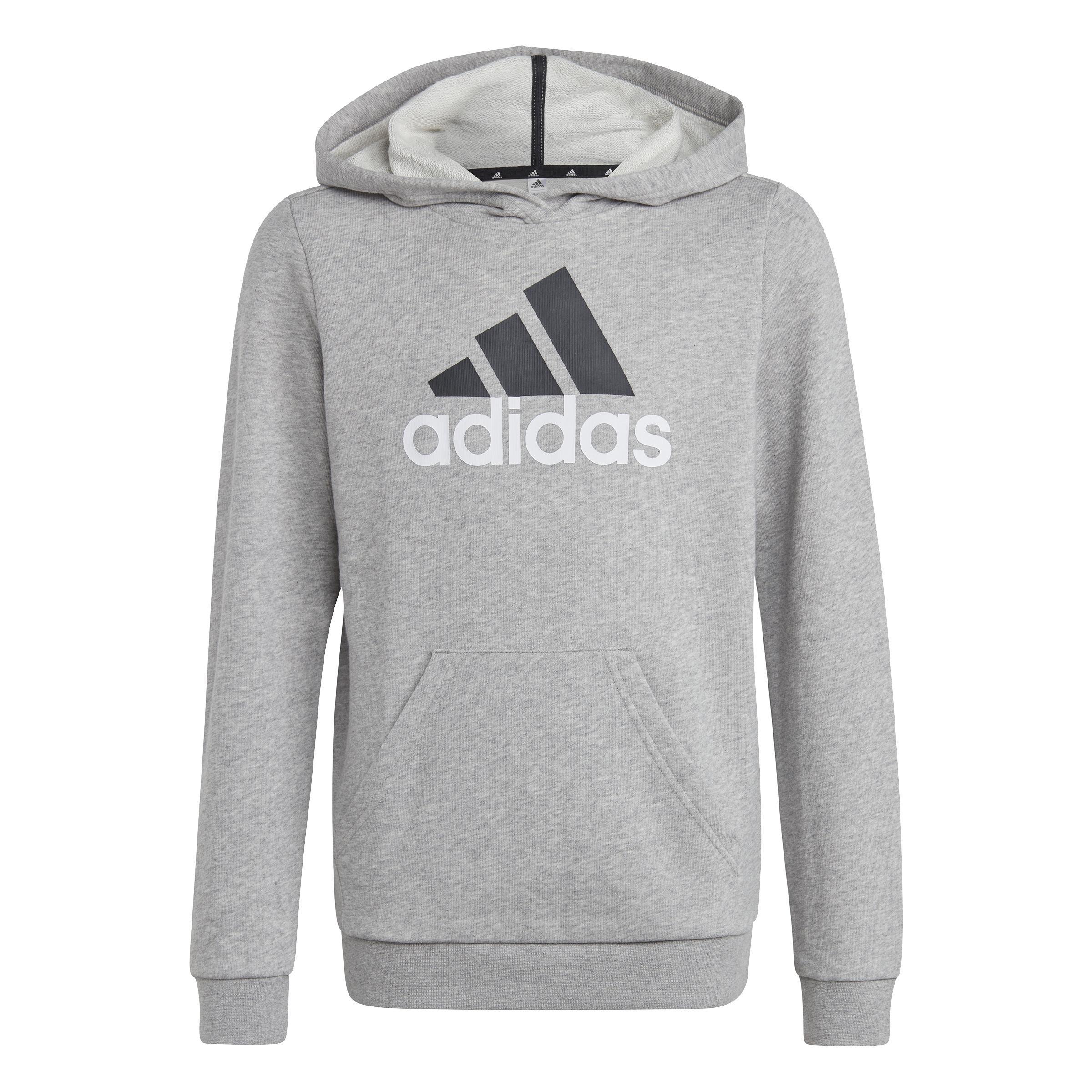 Unisex Kids Essentials Two-Colored Big Logo Cotton Hoodie, Grey, , large image number 0