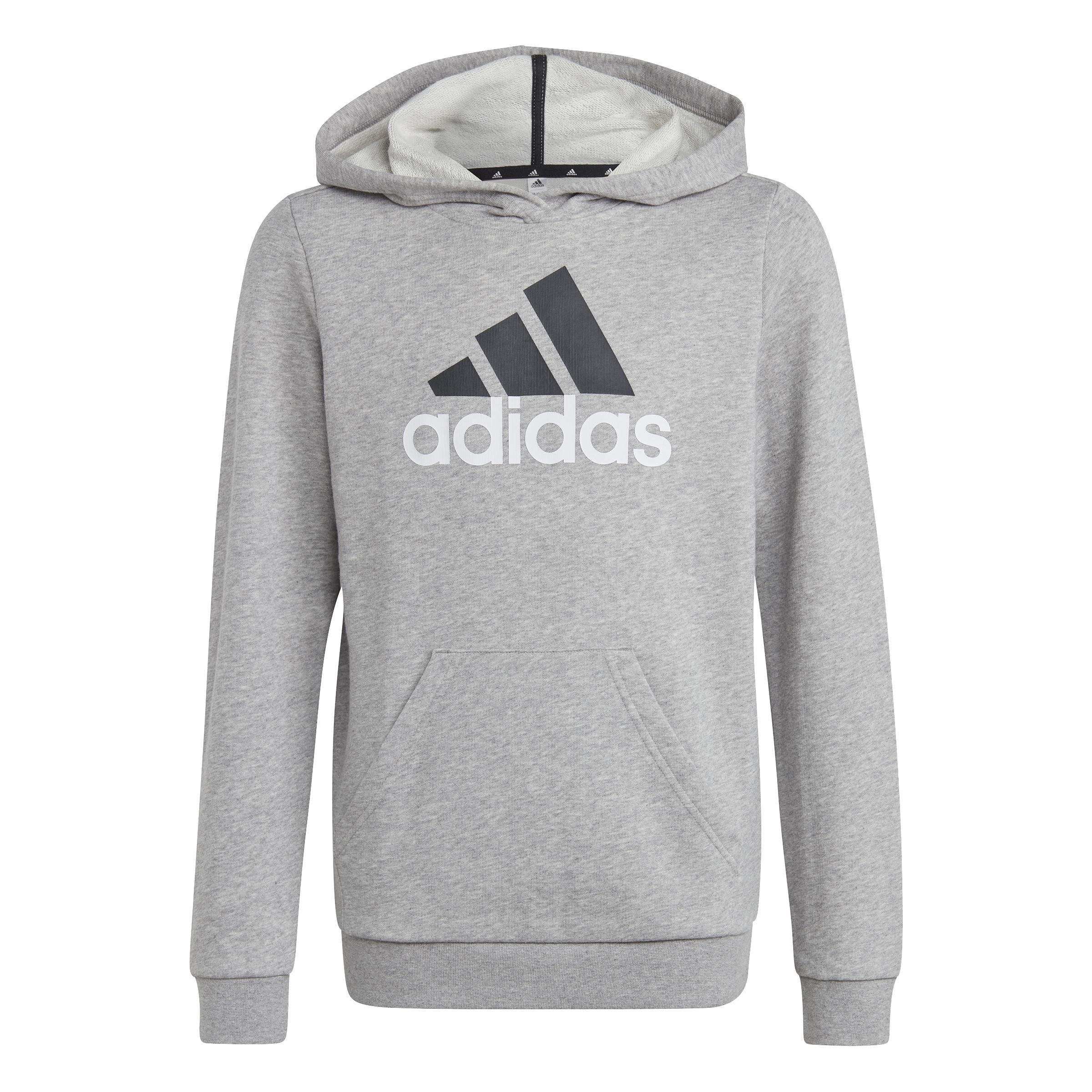 Unisex Kids Essentials Two-Colored Big Logo Cotton Hoodie, Grey, , large image number 1