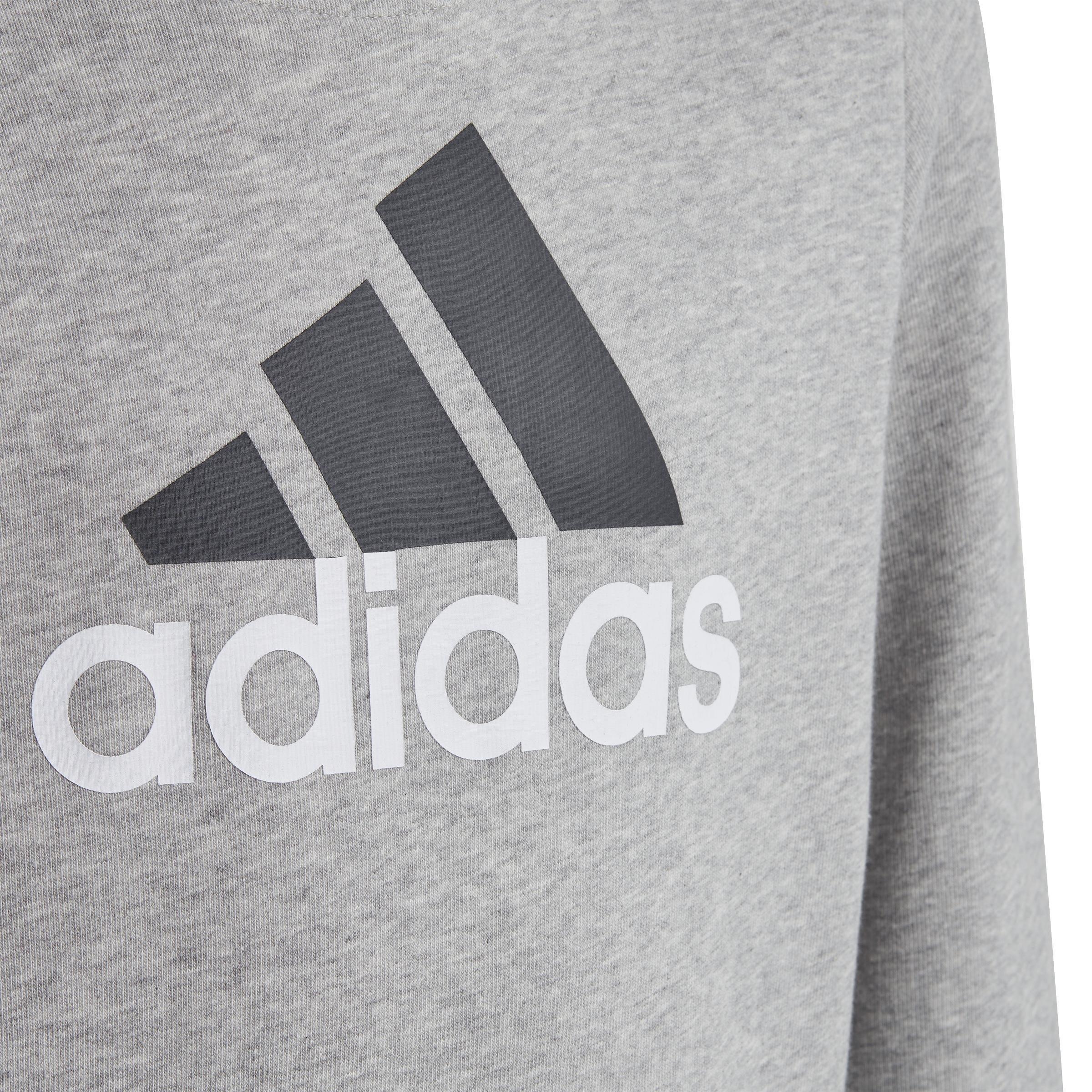 Unisex Kids Essentials Two-Colored Big Logo Cotton Hoodie, Grey, , large image number 6