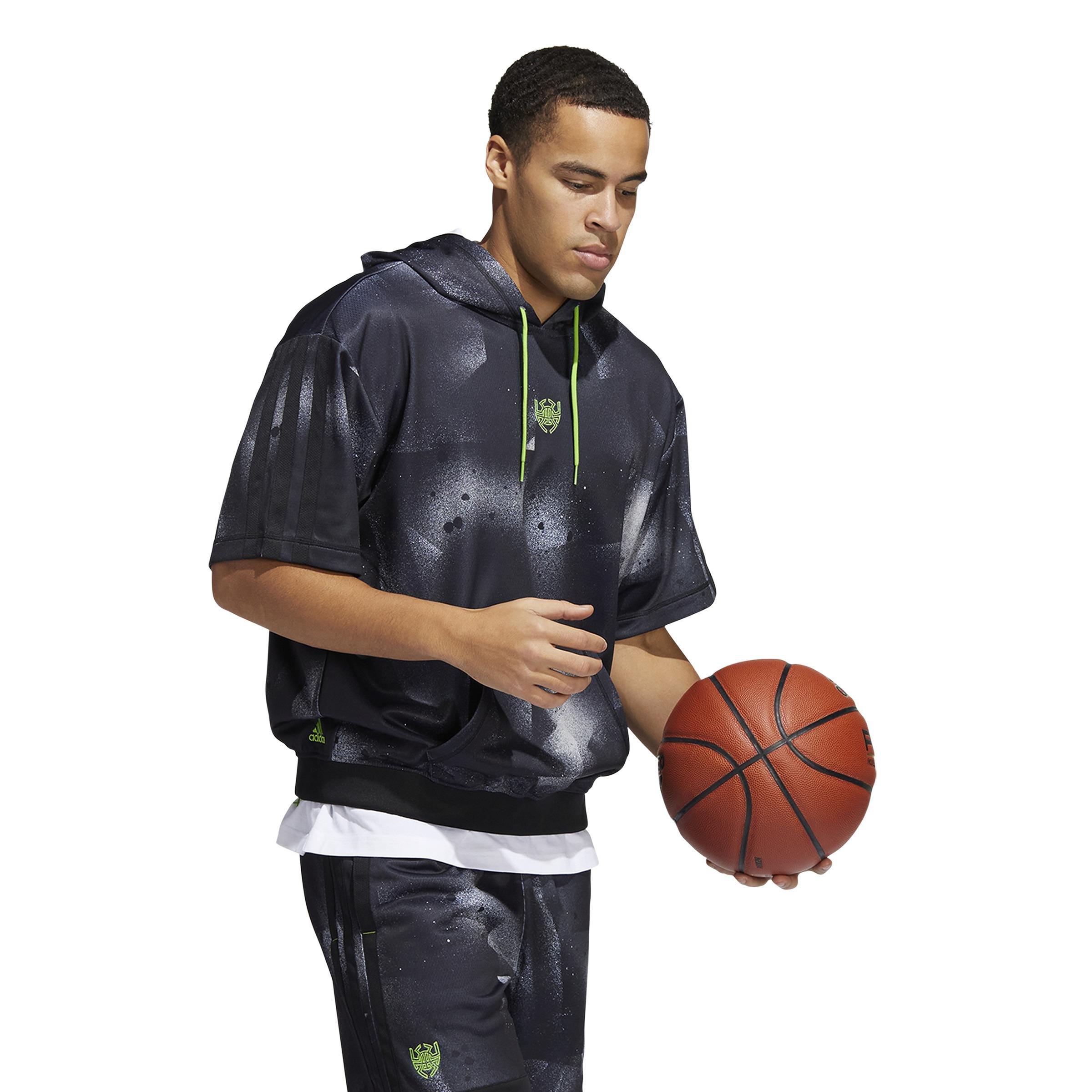 Donovan Mitchell Shooter Hooded Sweatshirt, Black, A901_ONE, large image number 6