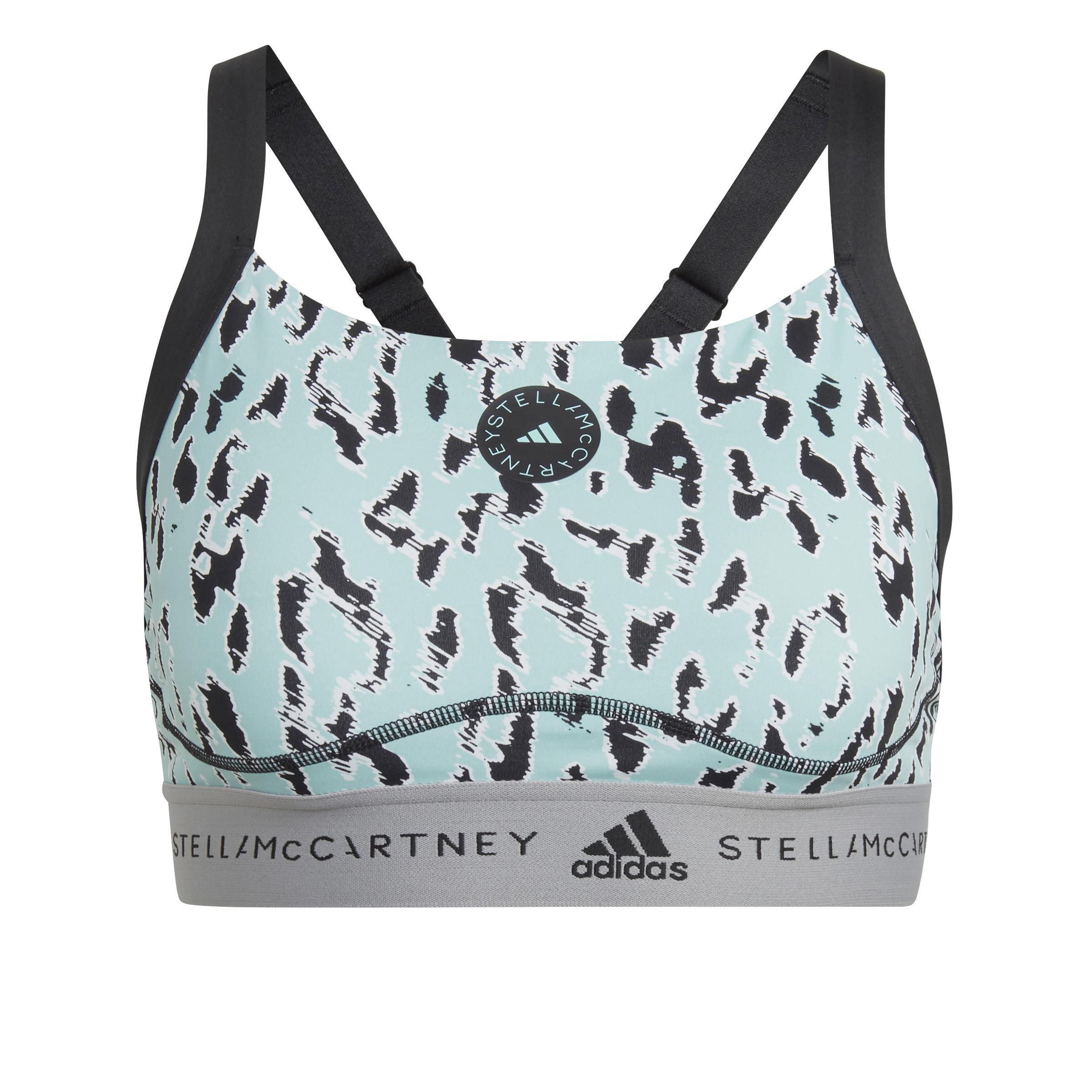 adidas by Stella McCartney TruePurpose Medium Support Printed Bra, Green, A901_ONE, large image number 0