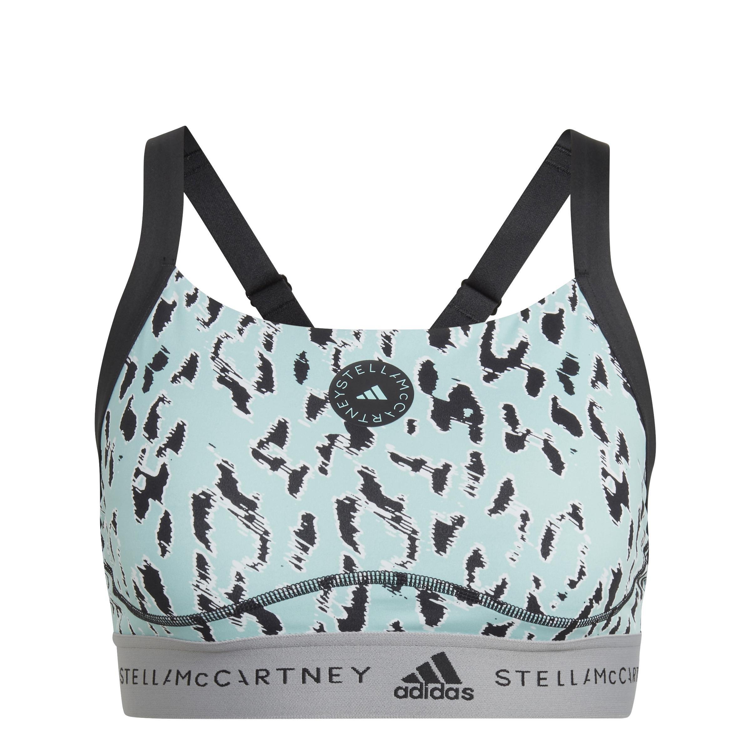 adidas by Stella McCartney TruePurpose Medium Support Printed Bra, Green, A901_ONE, large image number 1