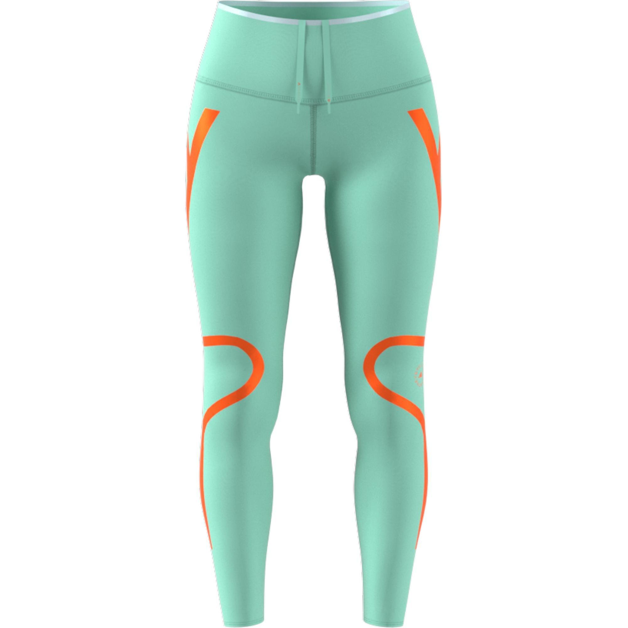 adidas by Stella McCartney TruePace Running Leggings, Green, A901_ONE, large image number 0