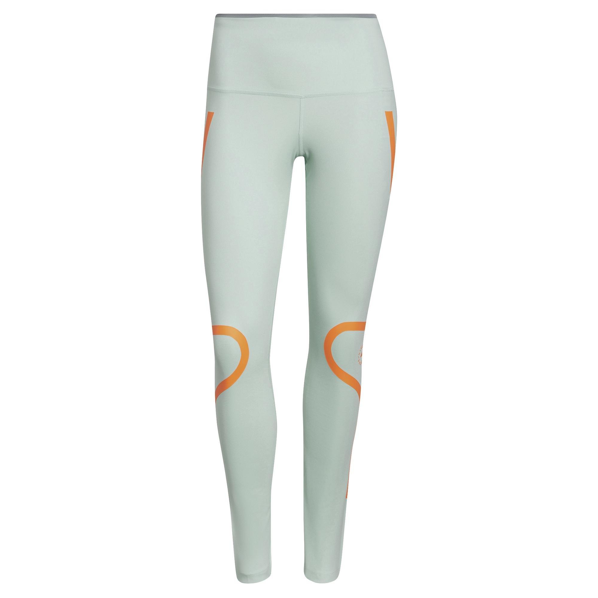 adidas by Stella McCartney TruePace Running Leggings, Green, A901_ONE, large image number 1