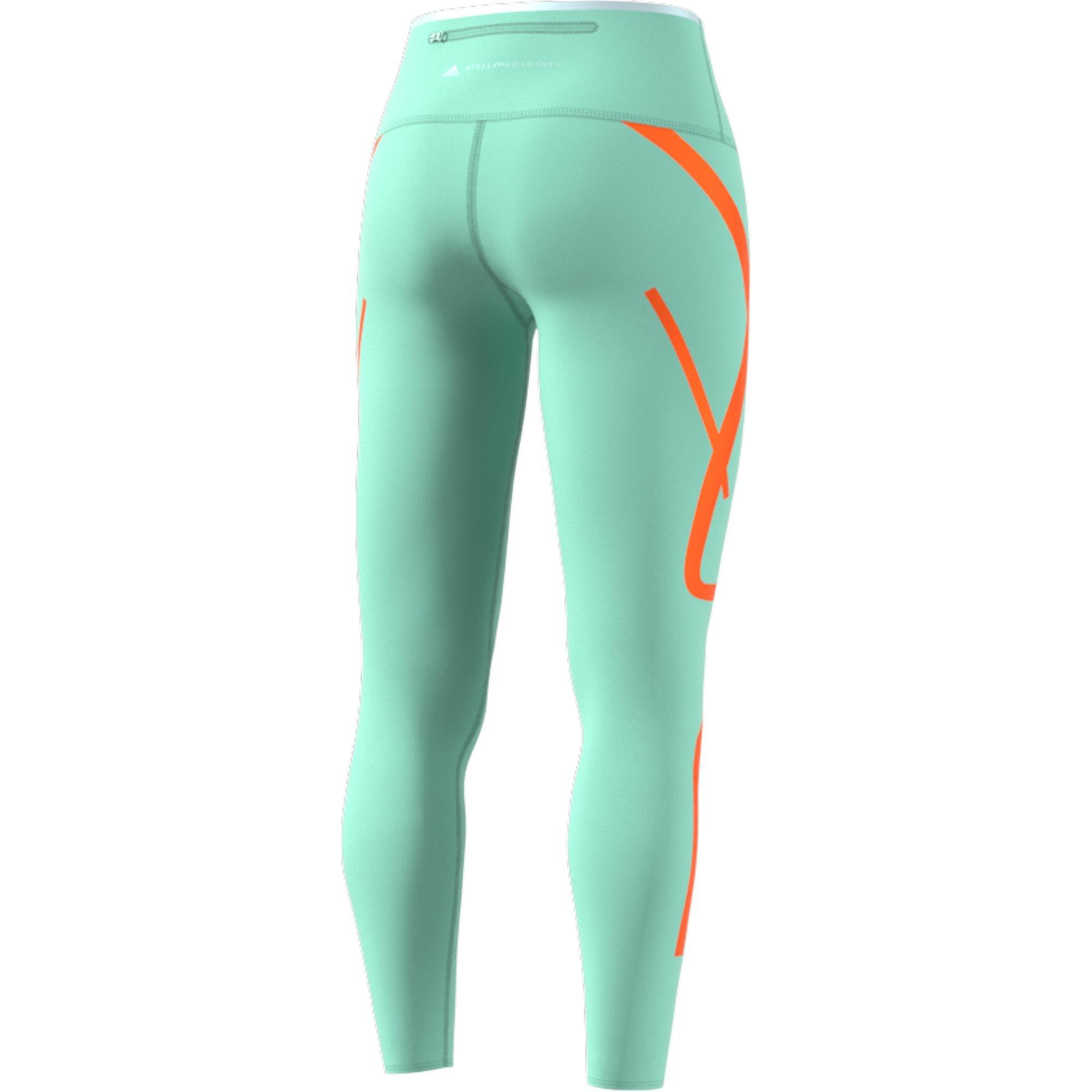 adidas by Stella McCartney TruePace Running Leggings, Green, A901_ONE, large image number 3