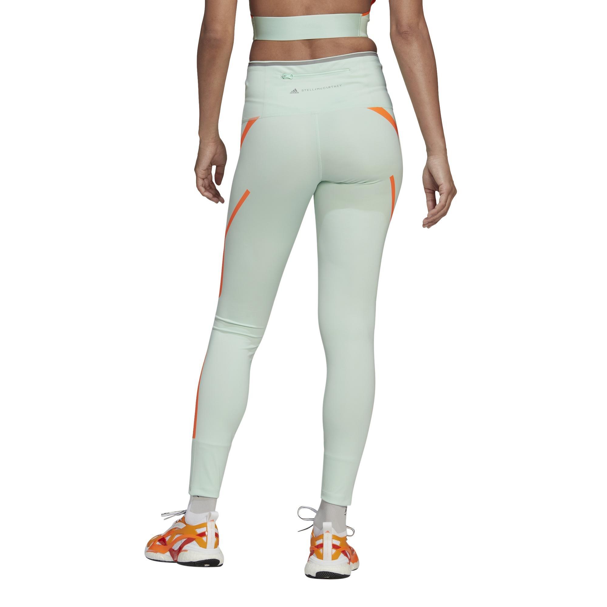 adidas by Stella McCartney TruePace Running Leggings, Green, A901_ONE, large image number 4