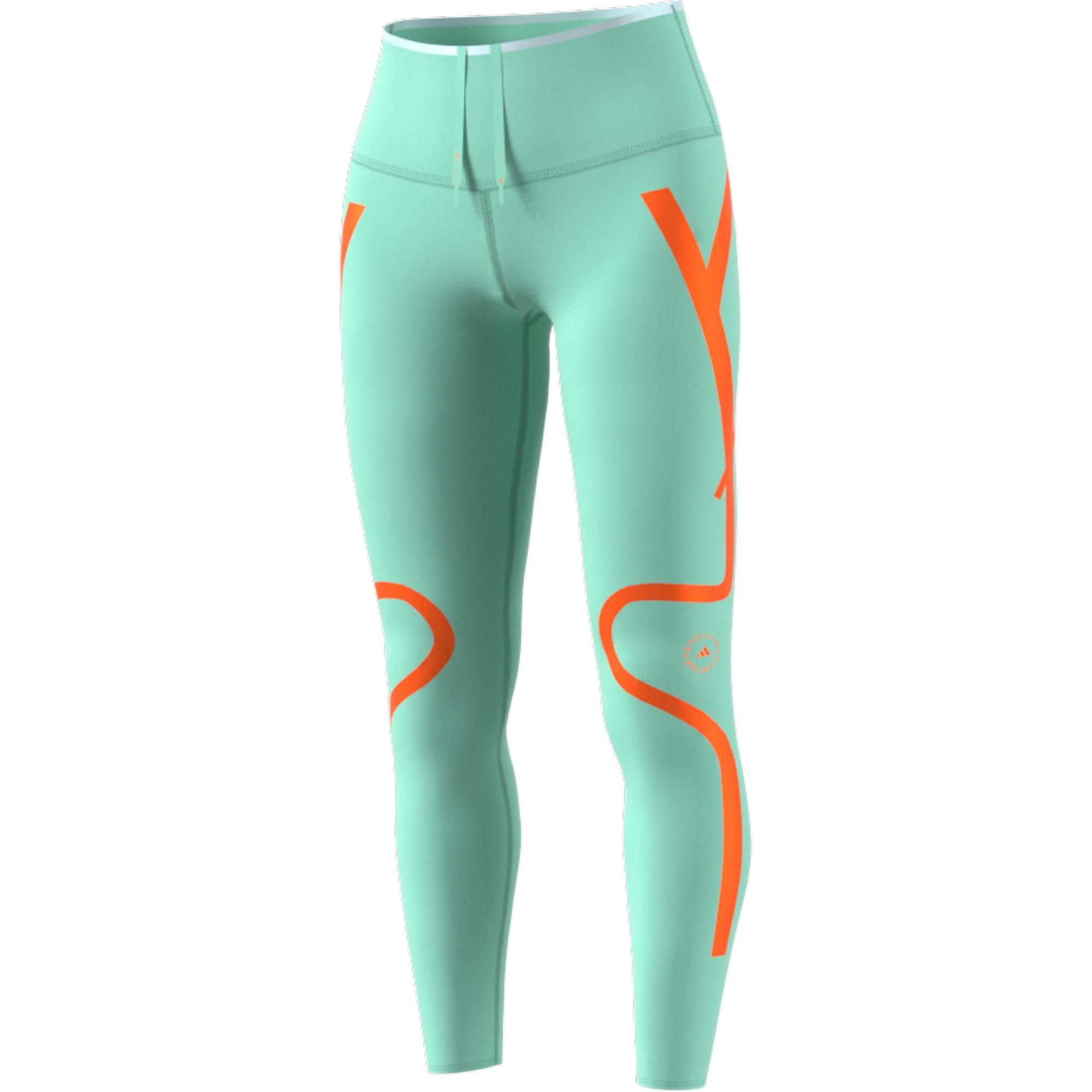 adidas by Stella McCartney TruePace Running Leggings, Green, A901_ONE, large image number 7