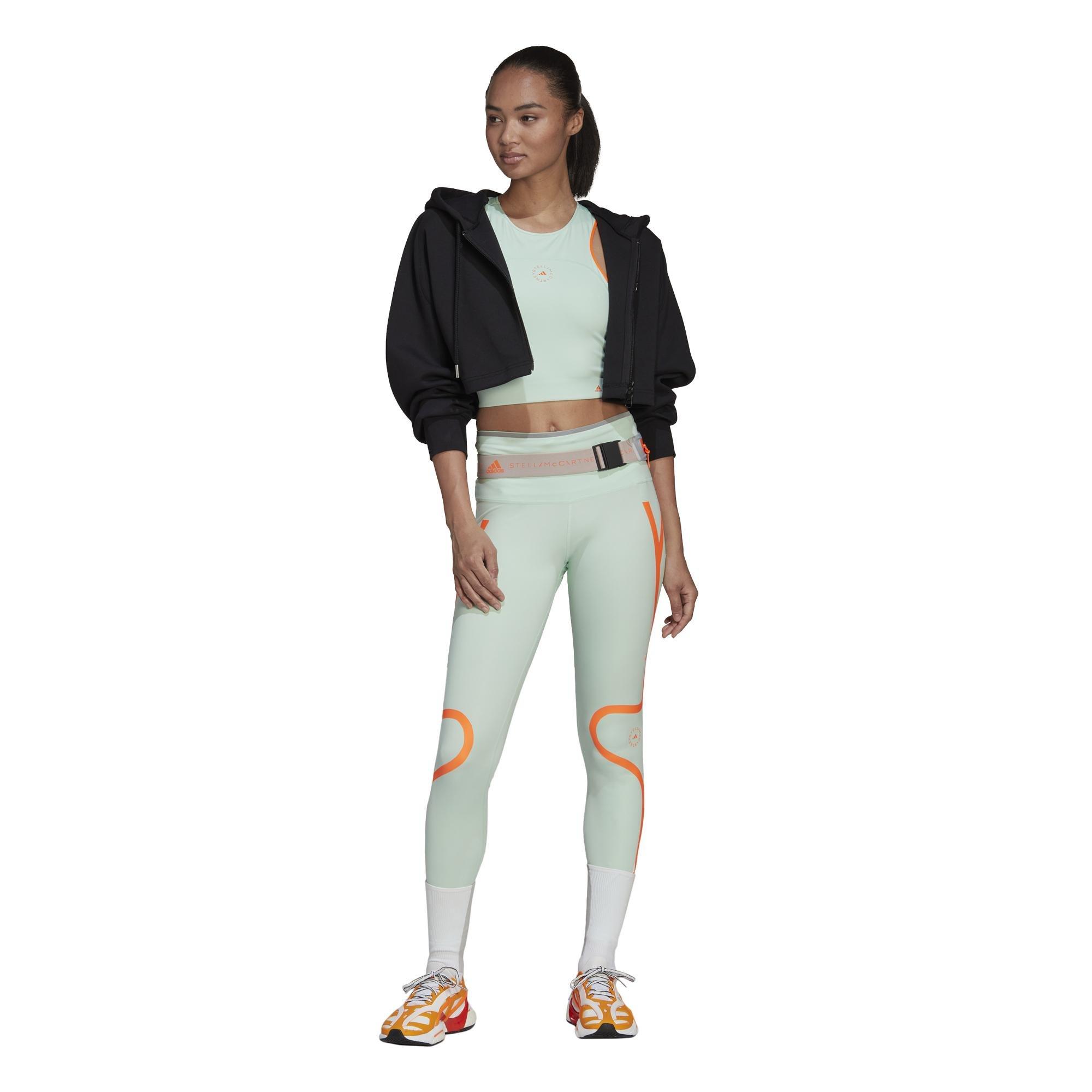 adidas by Stella McCartney TruePace Running Leggings, Green, A901_ONE, large image number 9