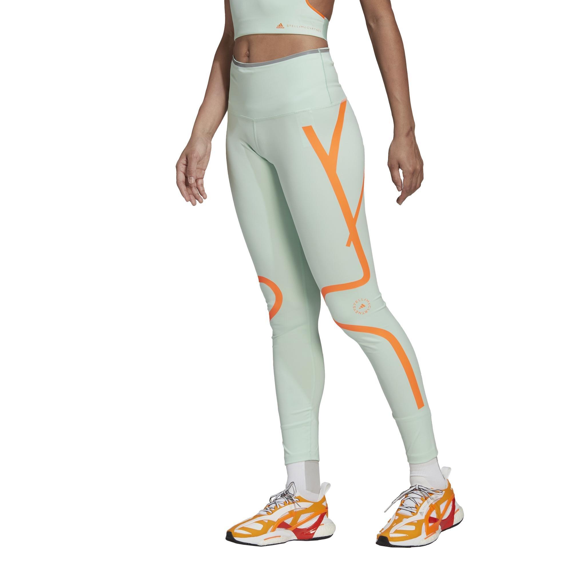adidas by Stella McCartney TruePace Running Leggings, Green, A901_ONE, large image number 11