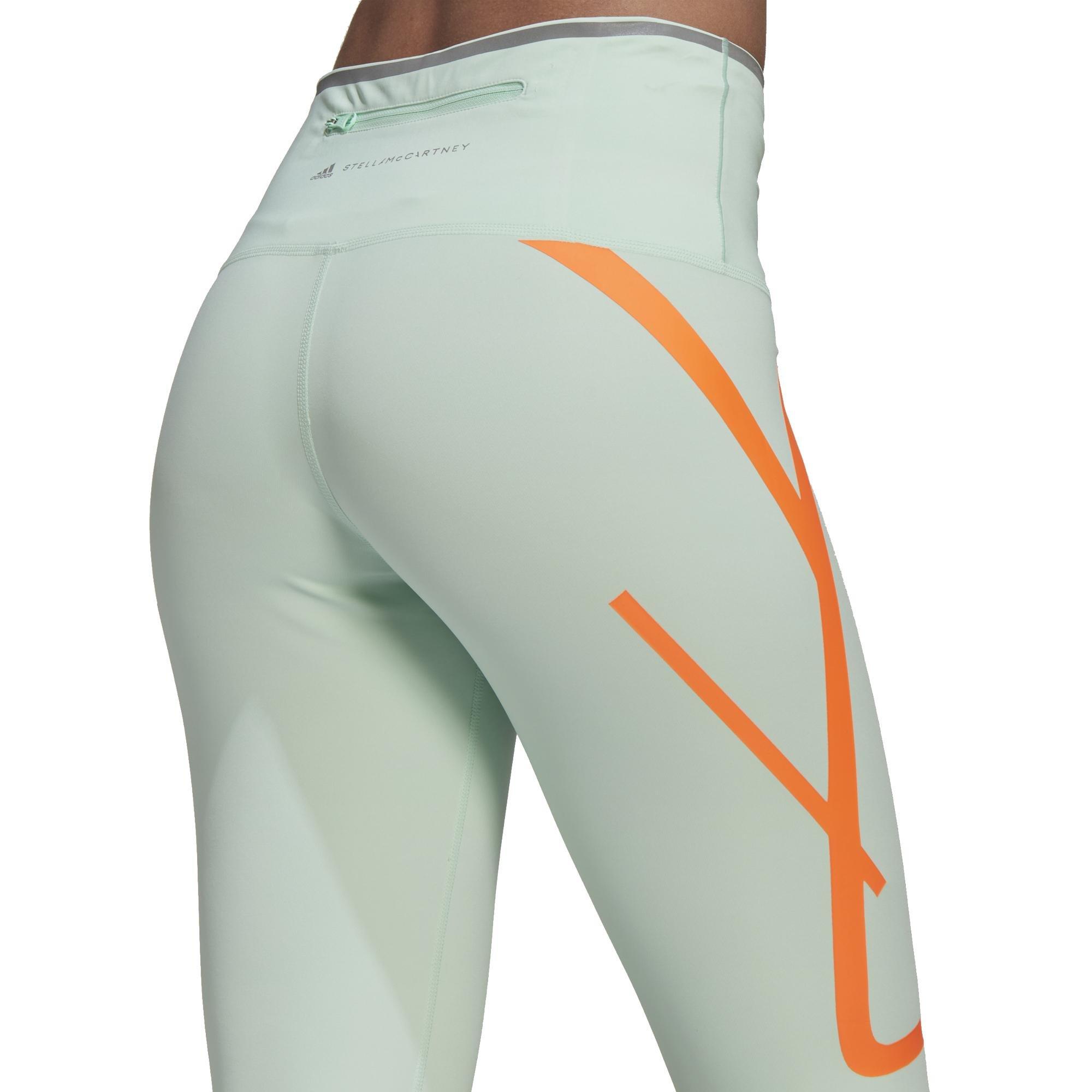 adidas by Stella McCartney TruePace Running Leggings, Green, A901_ONE, large image number 12
