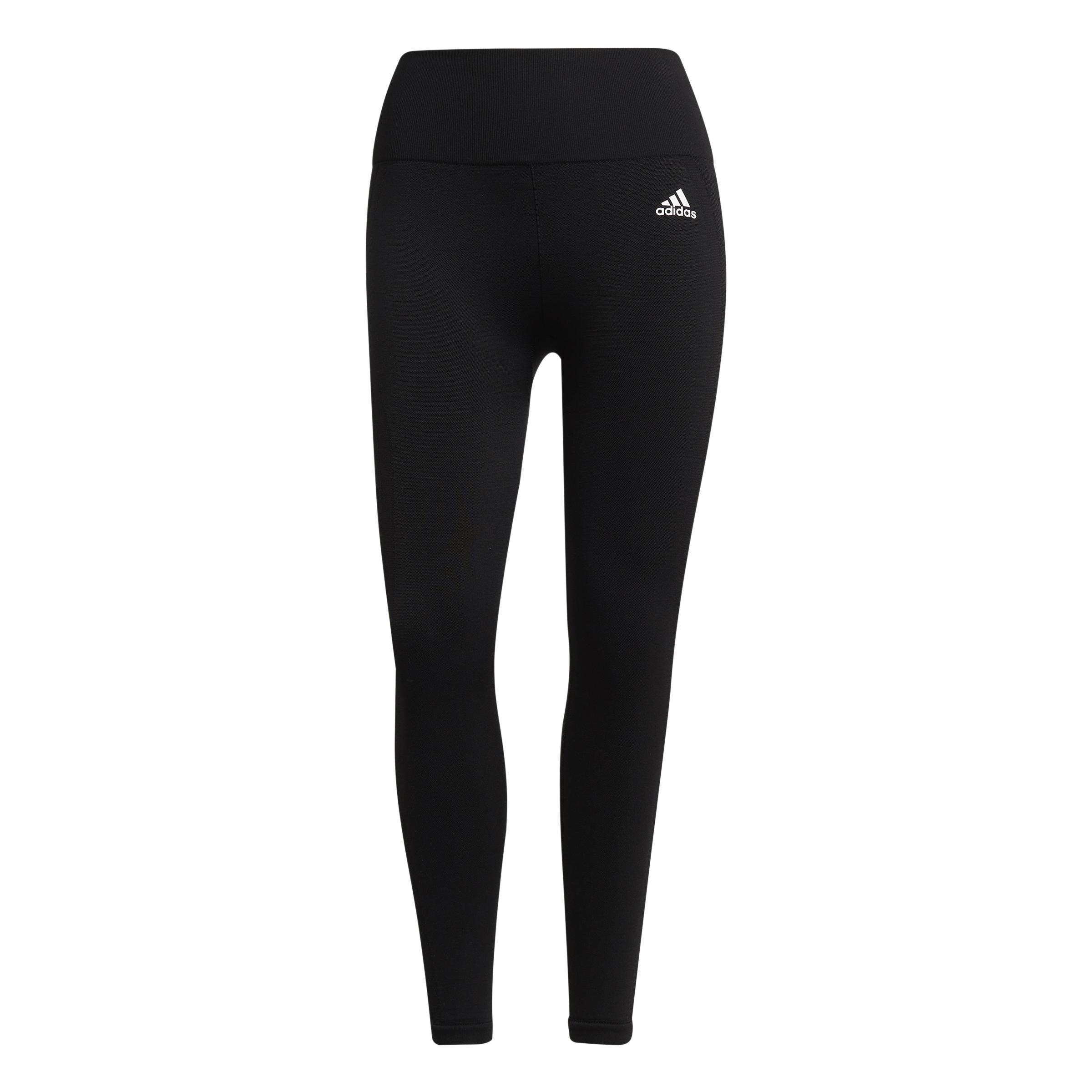 AEROKNIT Yoga Seamless 7/8 Tights, Black, A901_ONE, large image number 1
