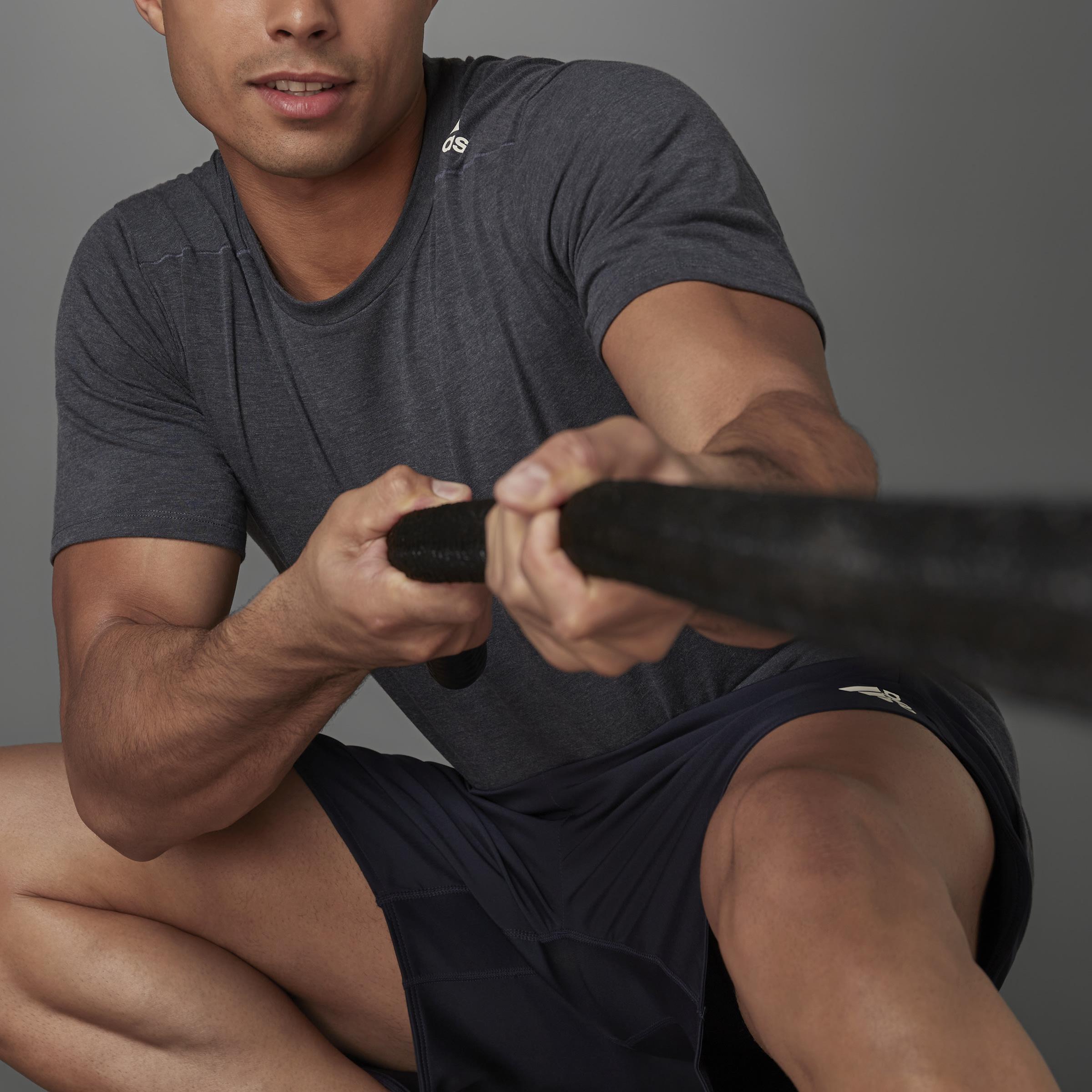 Designed for Training T-shirt, Blue, A901_ONE, large image number 3