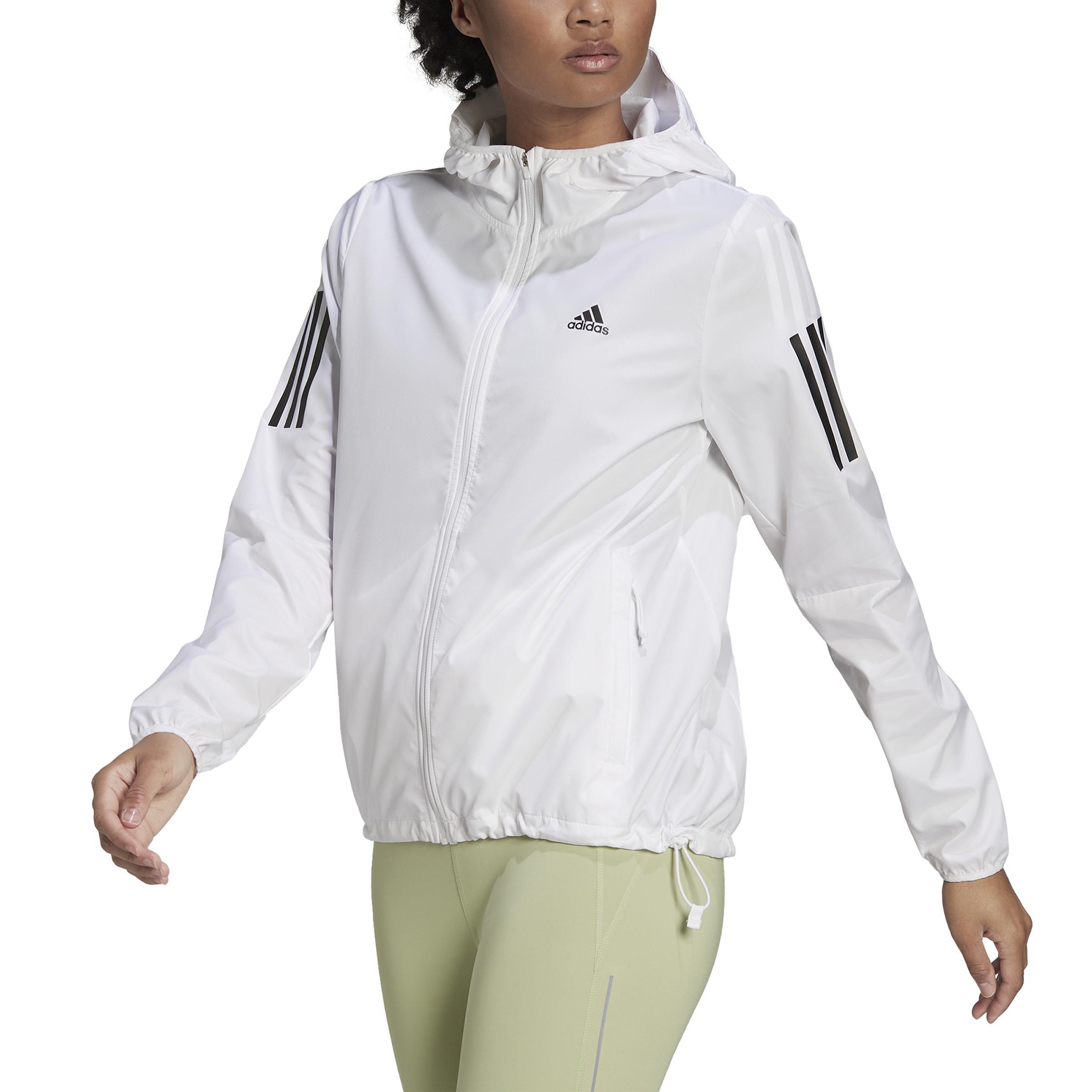Own The Run Hooded Running Windbreaker, White, A901_ONE, large image number 0