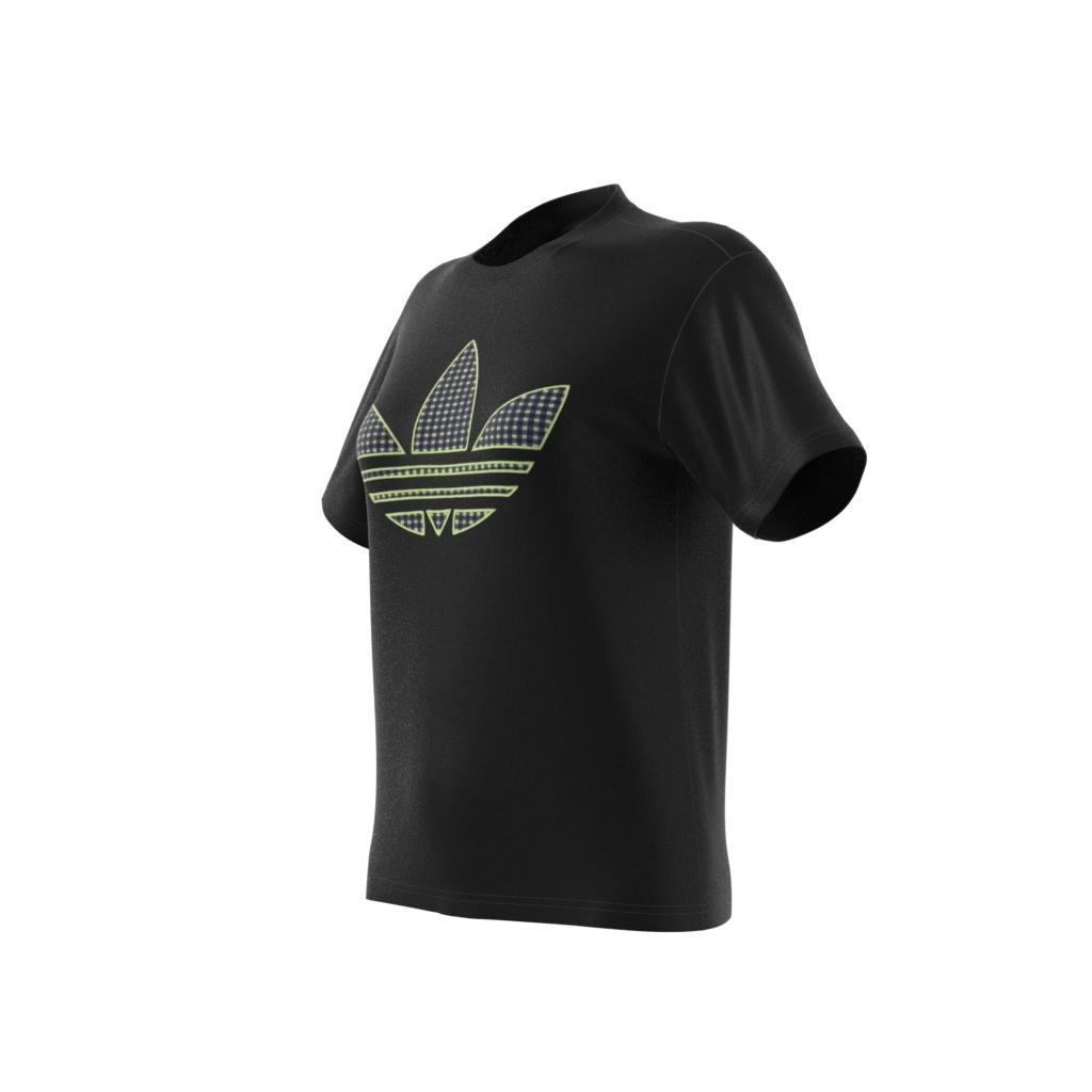 T-Shirt With Trefoil Application, Black, A901_ONE, large image number 8