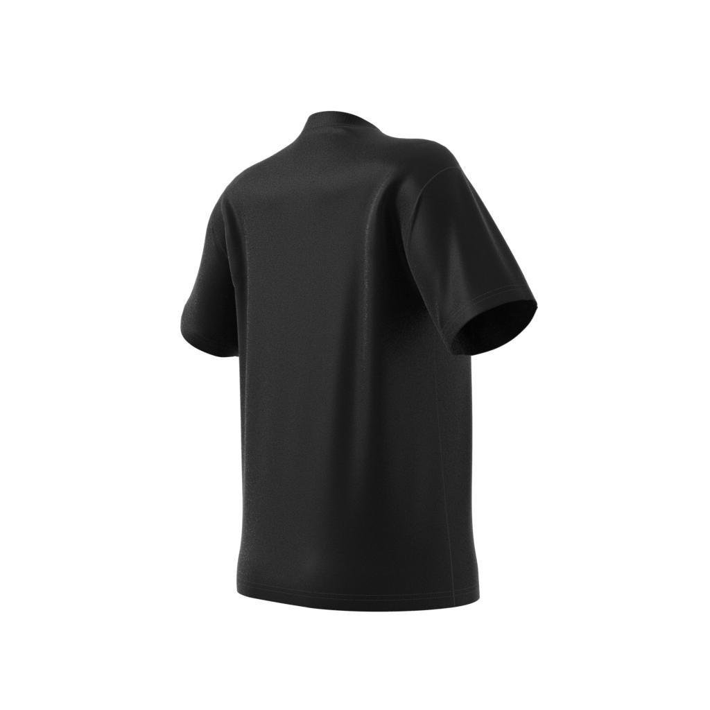 T-Shirt With Trefoil Application, Black, A901_ONE, large image number 13