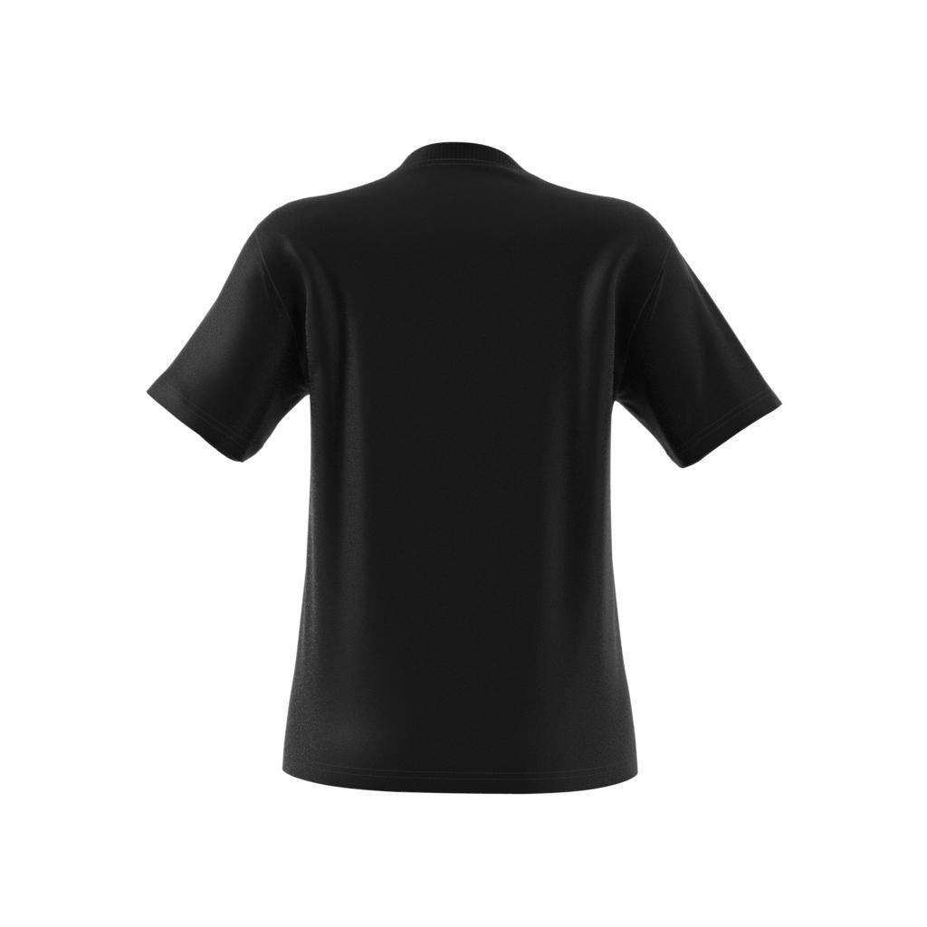 T-Shirt With Trefoil Application, Black, A901_ONE, large image number 14