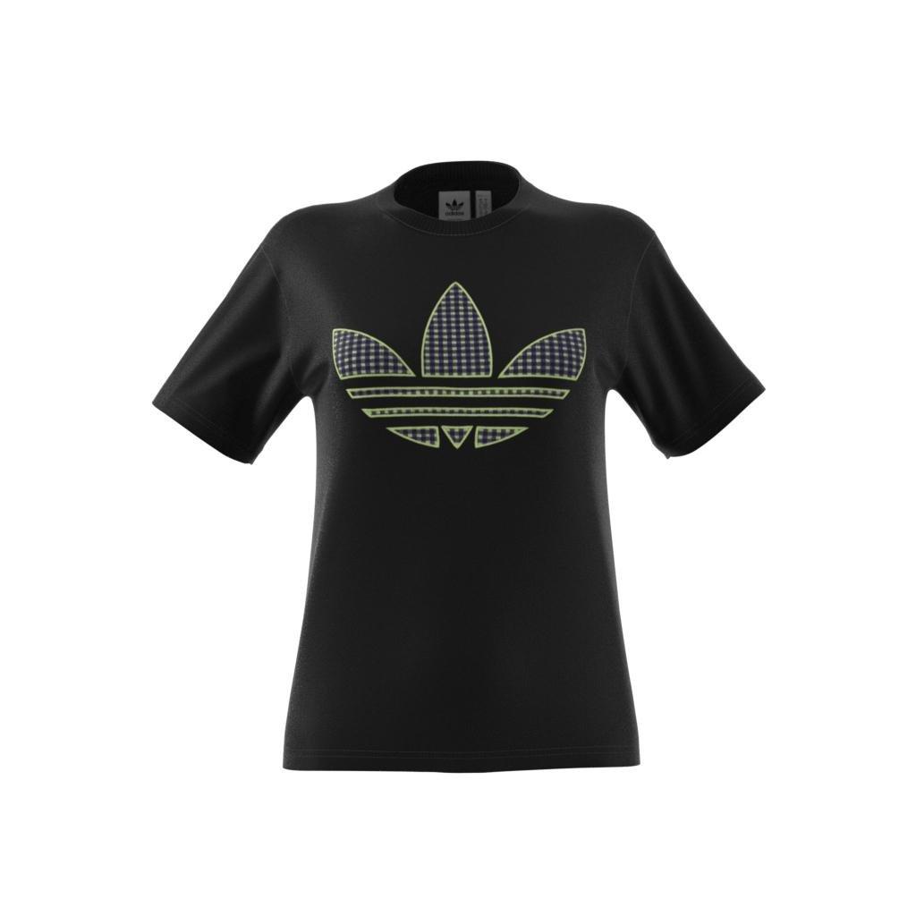 T-Shirt With Trefoil Application, Black, A901_ONE, large image number 15