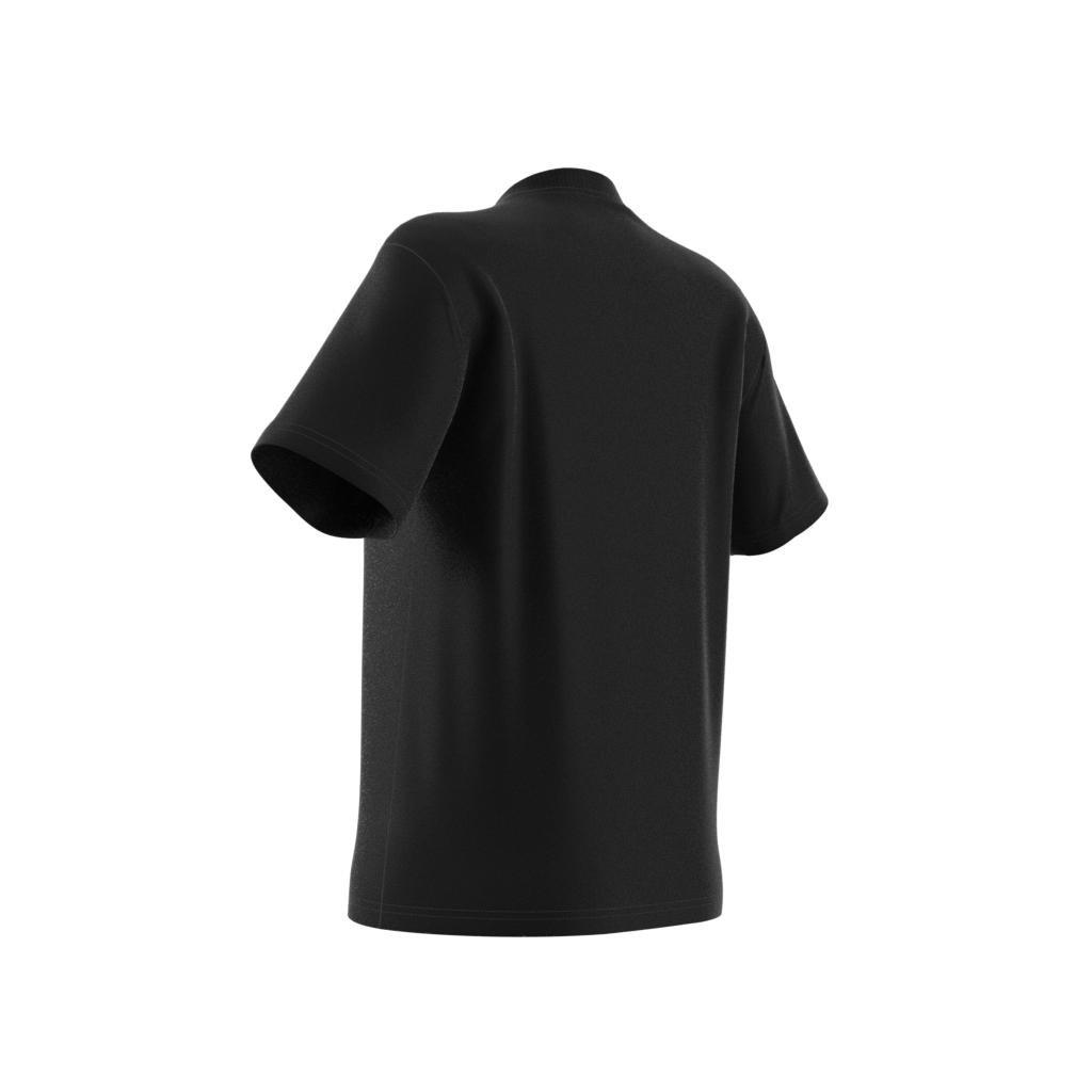 T-Shirt With Trefoil Application, Black, A901_ONE, large image number 16
