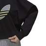 Women Loose Sweatshirt With Trefoil Application, Black, A901_ONE, thumbnail image number 6