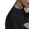 Women Loose Sweatshirt With Trefoil Application, Black, A901_ONE, thumbnail image number 7