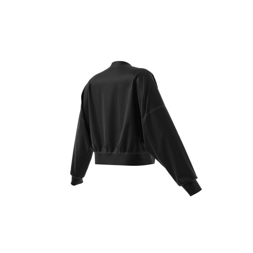 Loose Sweatshirt With Trefoil Application, Black, A901_ONE, large image number 12