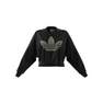 Women Loose Sweatshirt With Trefoil Application, Black, A901_ONE, thumbnail image number 16