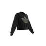 Women Loose Sweatshirt With Trefoil Application, Black, A901_ONE, thumbnail image number 18
