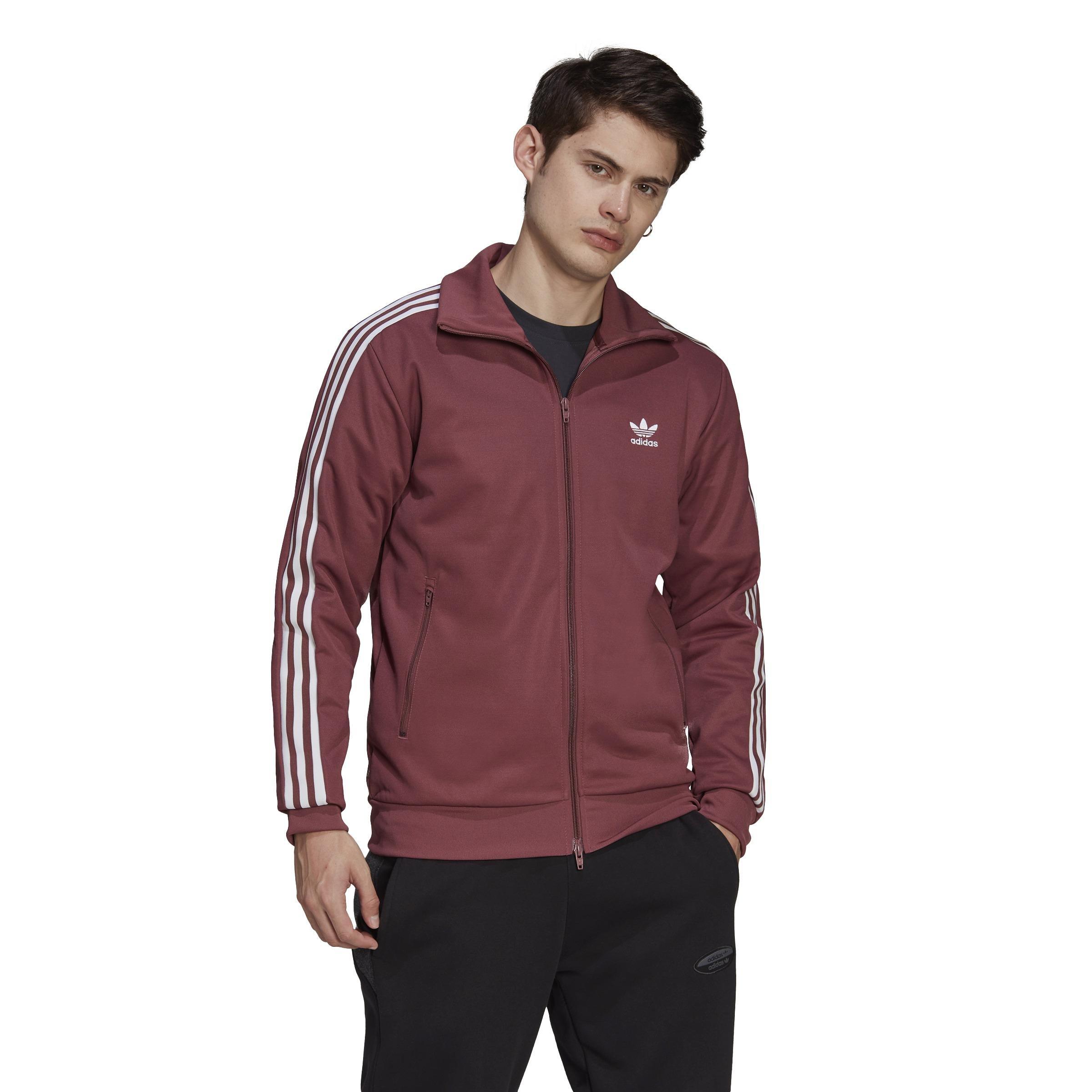 Adidas beckenbauer track online top maroon