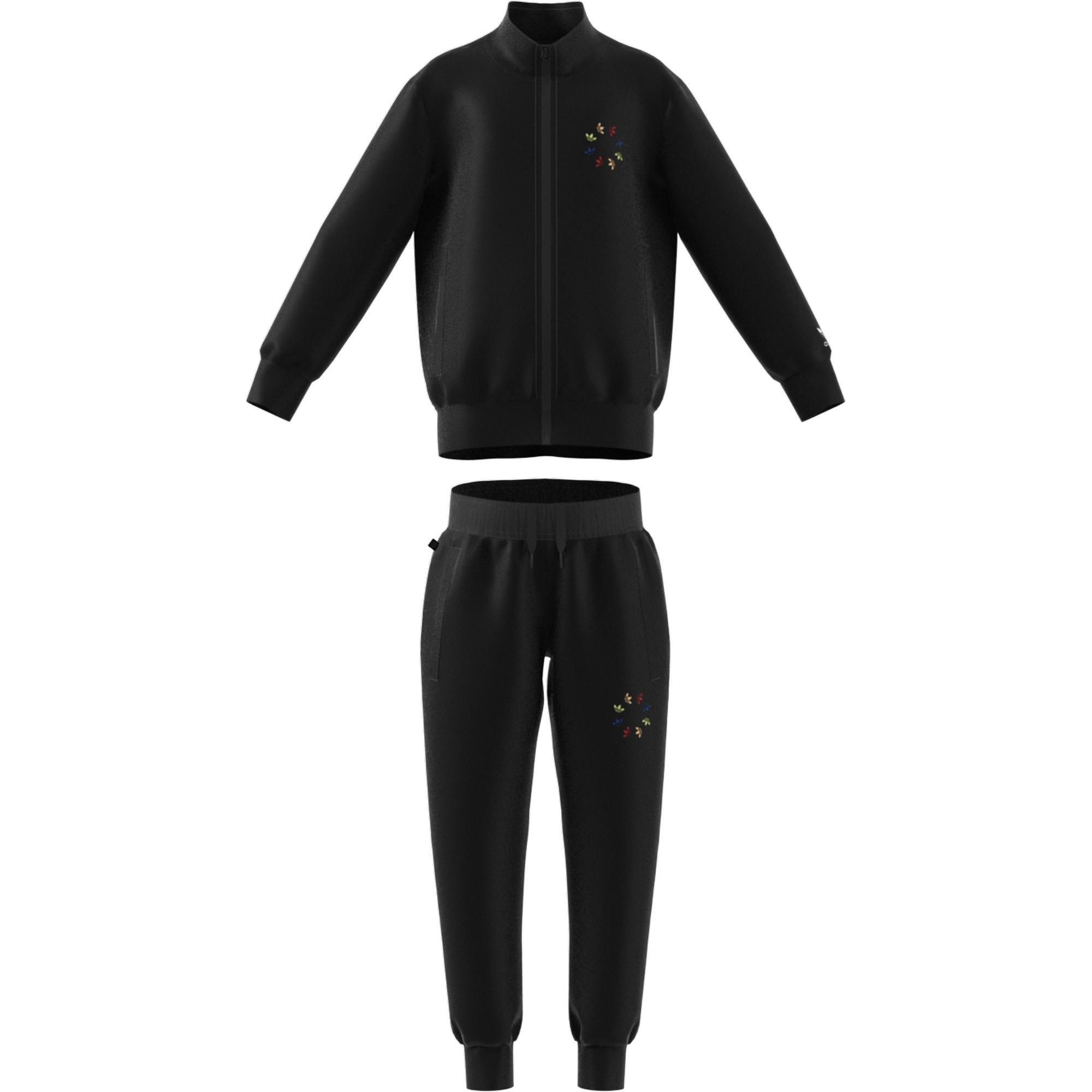 Unisex Kids Adicolor Tracksuit, Black, , large image number 0