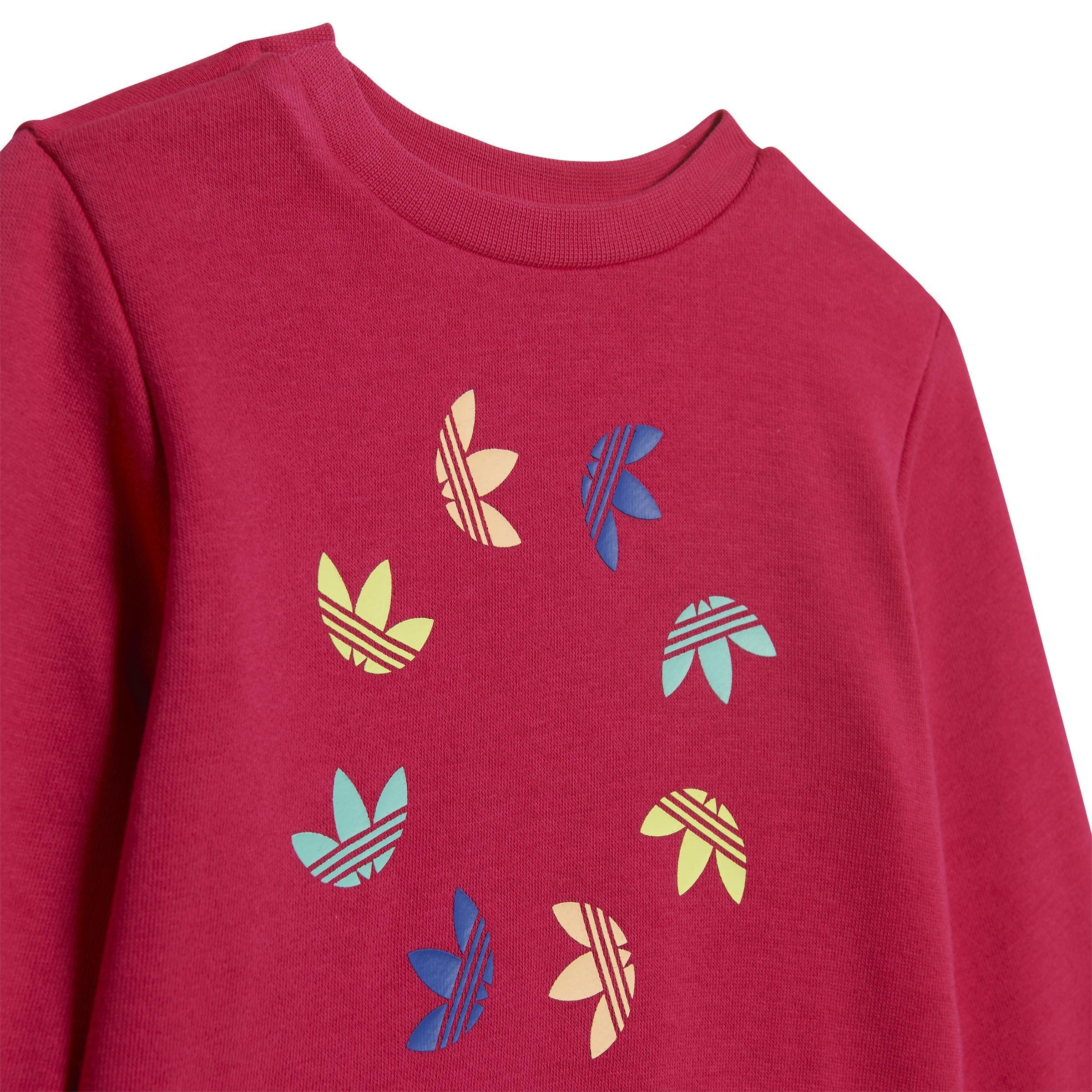 Unisex Kids Adicolor Crew Set, Pink, A901_ONE, large image number 0