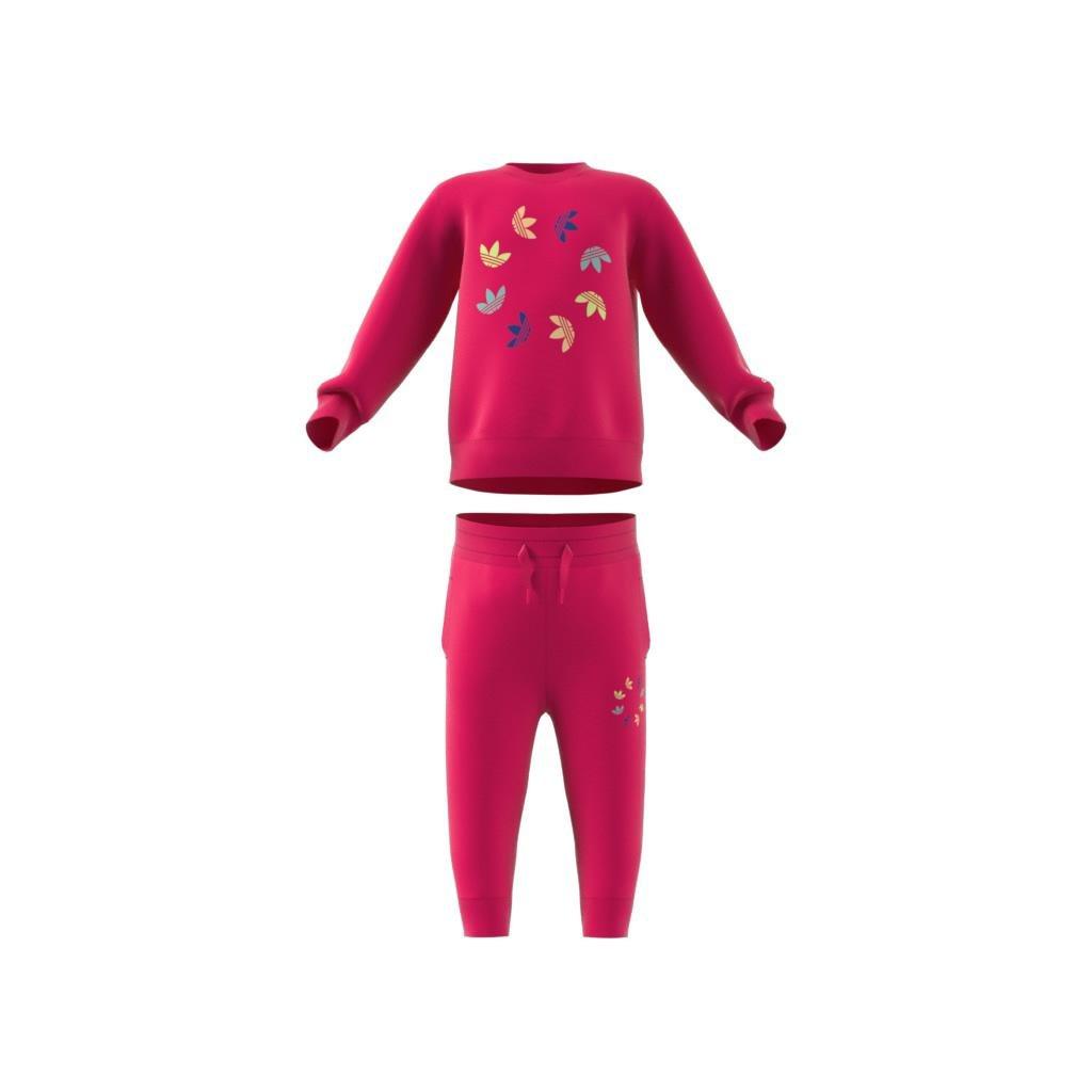 Unisex Kids Adicolor Crew Set, Pink, A901_ONE, large image number 3