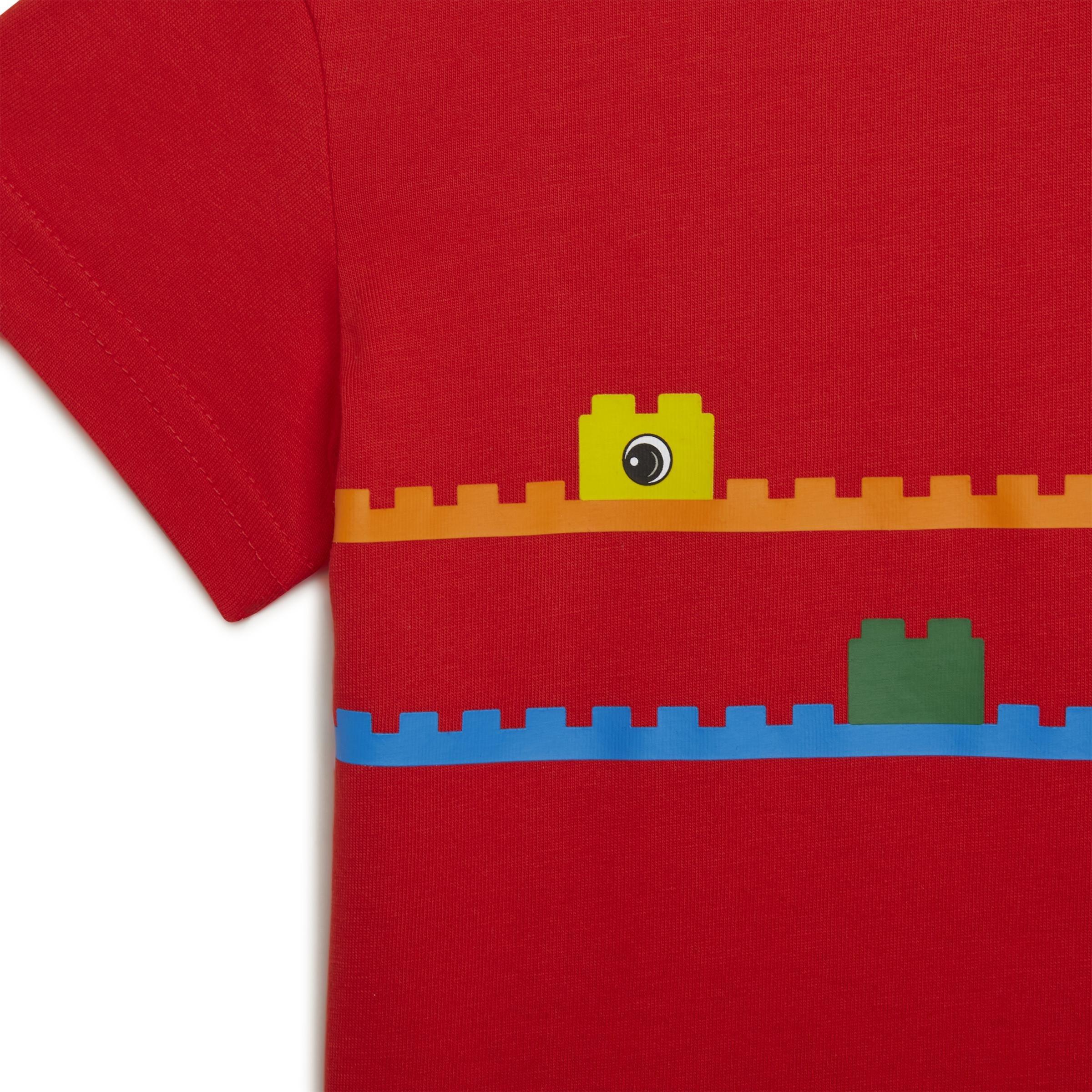 Unisex Kids Classic Lego T-Shirt And Shorts Set, Red, A901_ONE, large image number 3