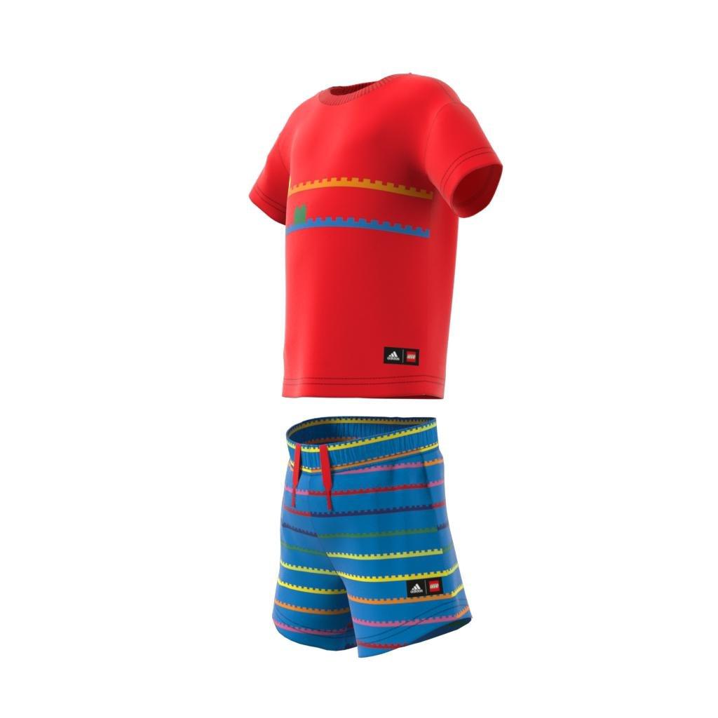 Unisex Kids Classic Lego T-Shirt And Shorts Set, Red, A901_ONE, large image number 7